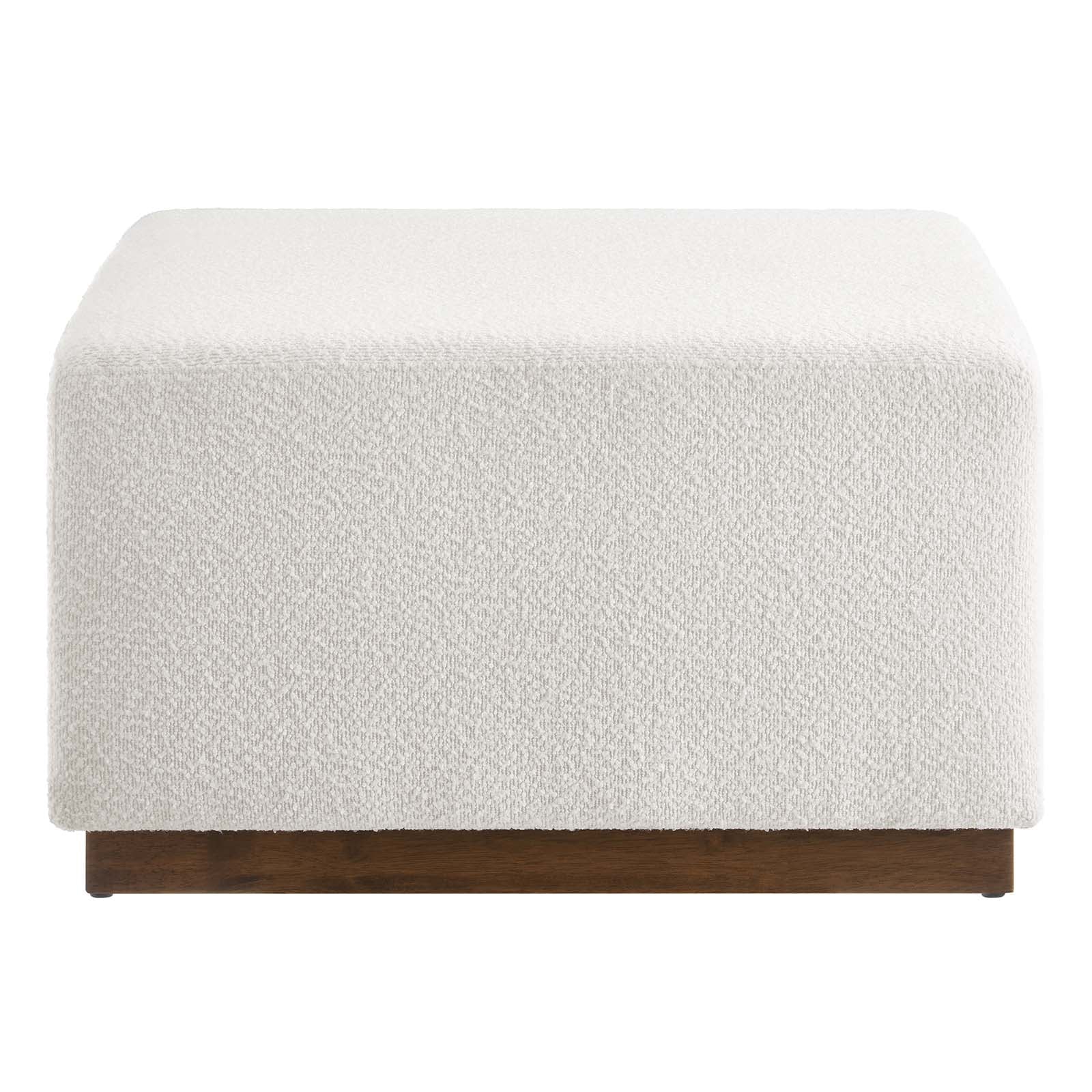 Tilden Large 28" Square Boucle Upholstered Ottoman - East Shore Modern Home Furnishings