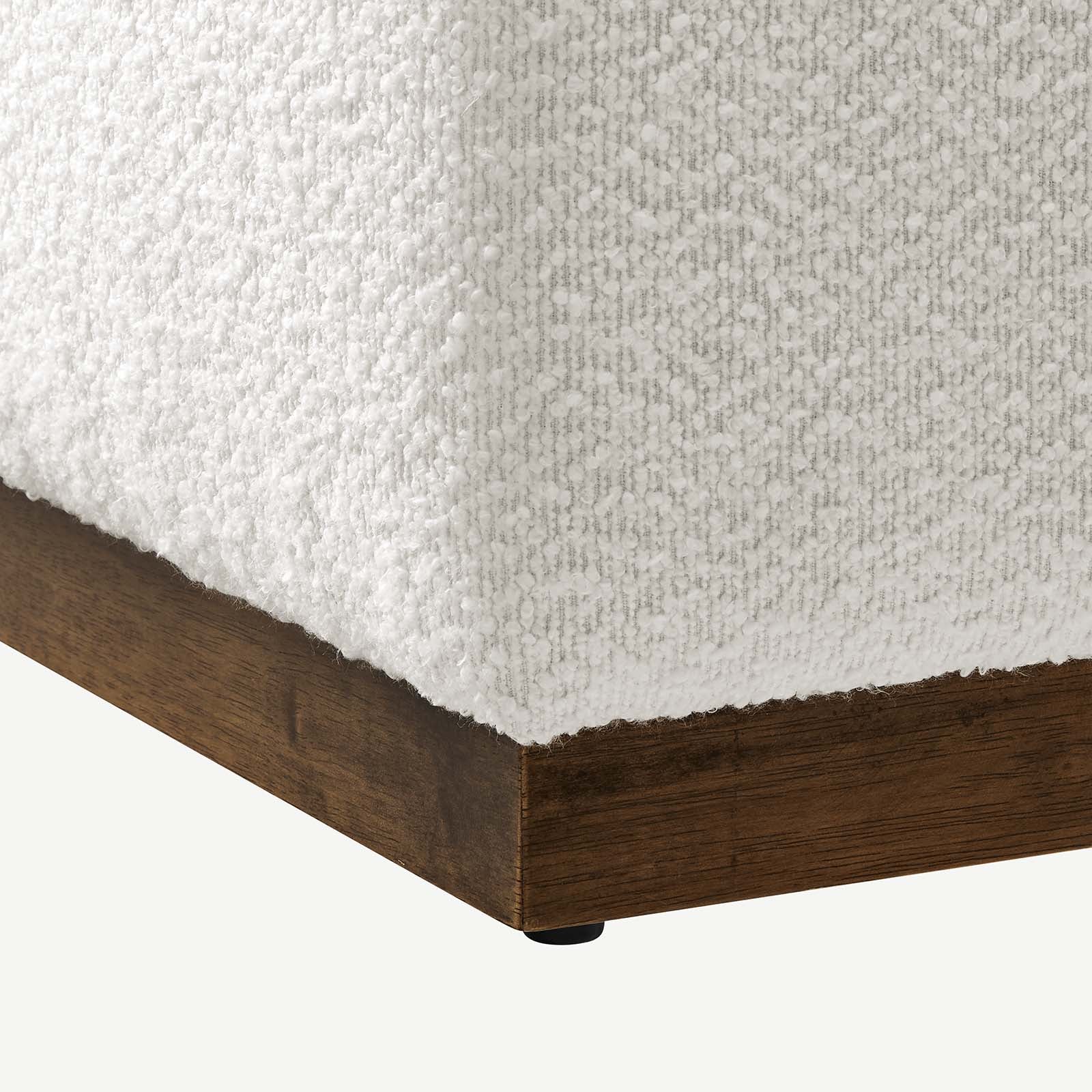 Tilden Large 28" Square Boucle Upholstered Ottoman - East Shore Modern Home Furnishings