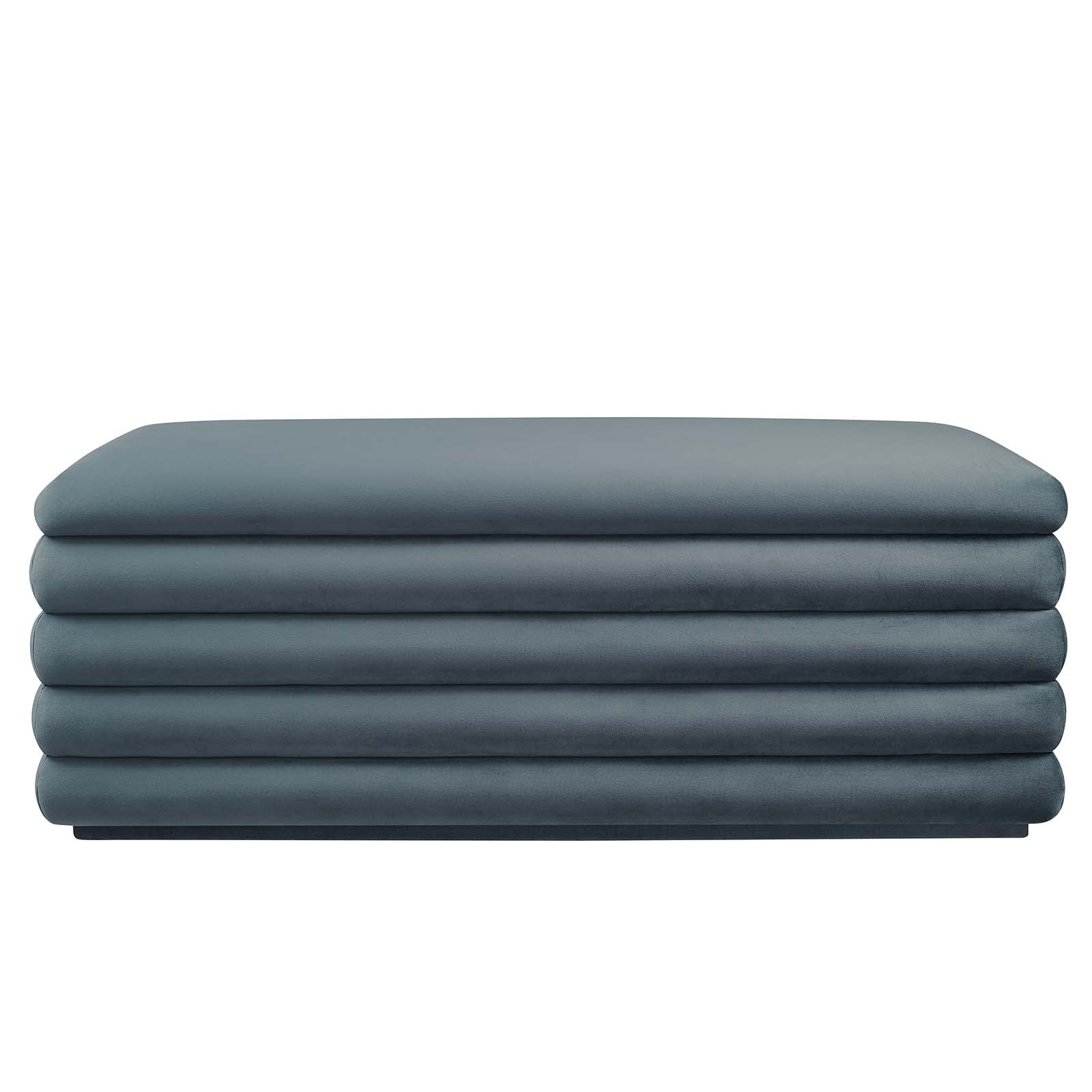 Mezzo Upholstered Performance Velvet Storage Bench - East Shore Modern Home Furnishings