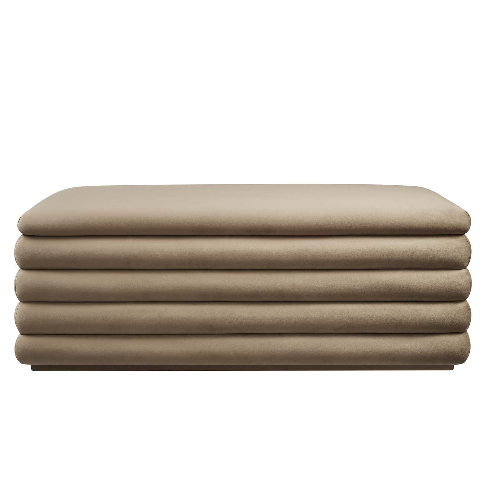 Mezzo Upholstered Performance Velvet Storage Bench - East Shore Modern Home Furnishings