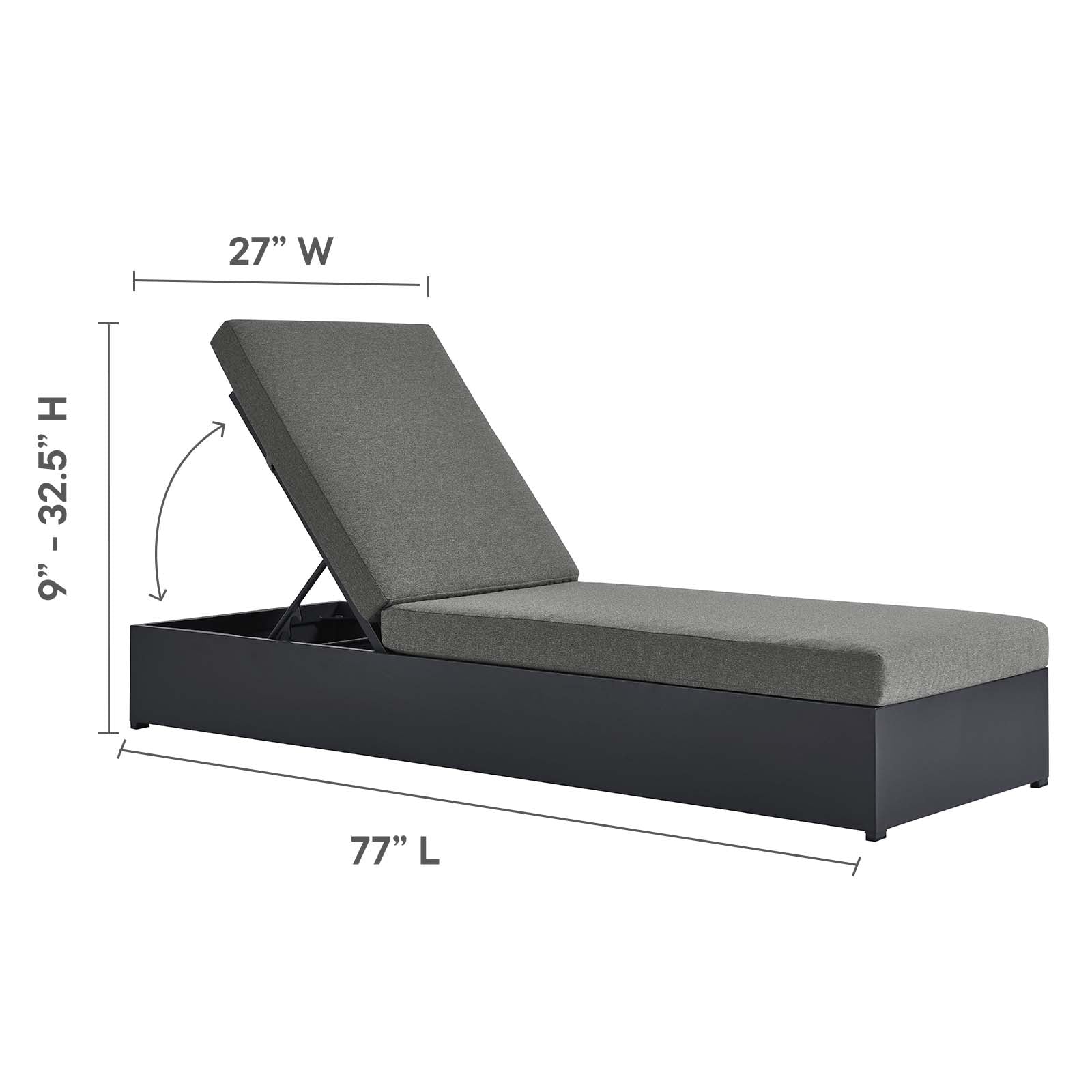 Tahoe Outdoor Patio Powder-Coated Aluminum 3-Piece Chaise Lounge Set - East Shore Modern Home Furnishings