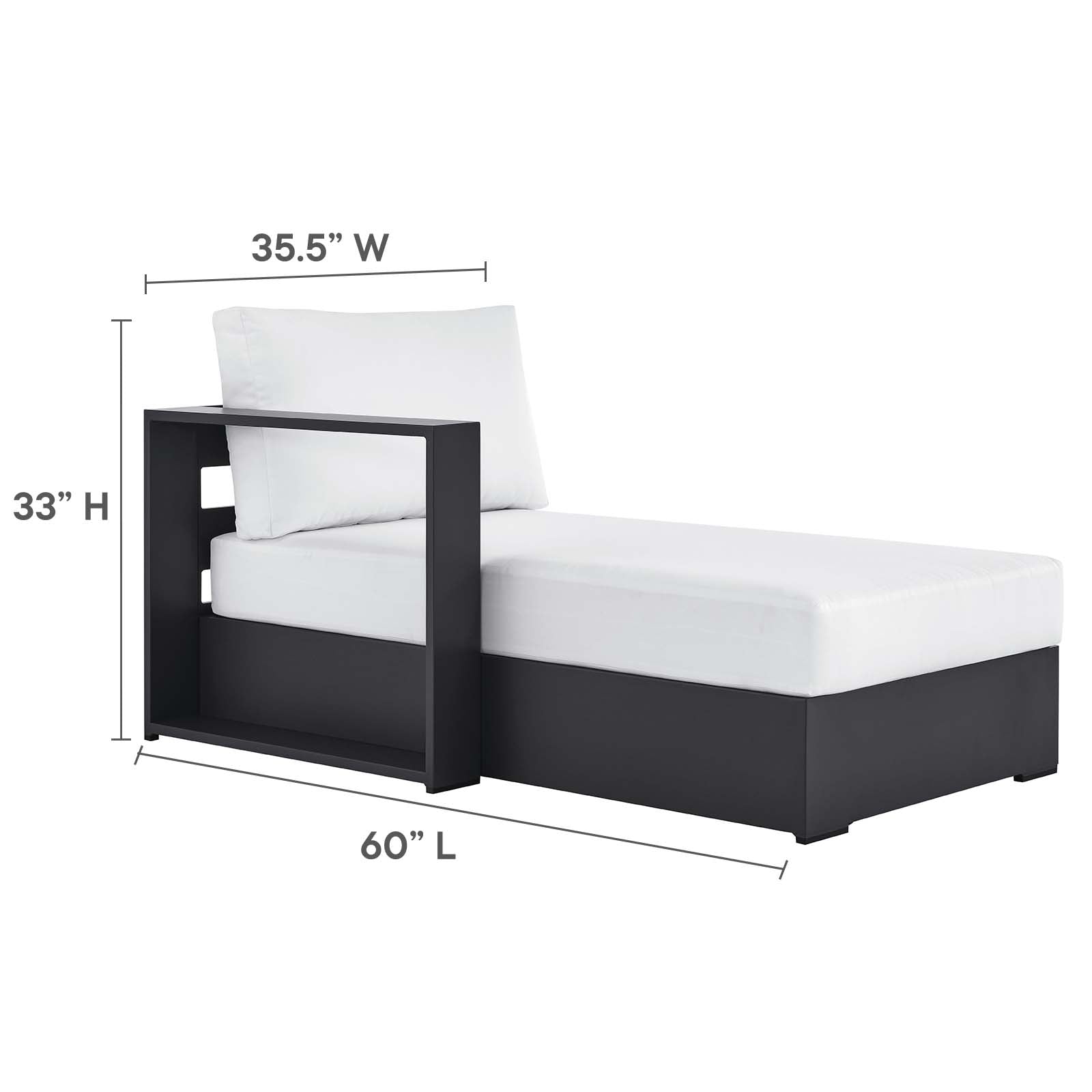 Tahoe Outdoor Patio Powder-Coated Aluminum 4-Piece Sectional Sofa Set - East Shore Modern Home Furnishings