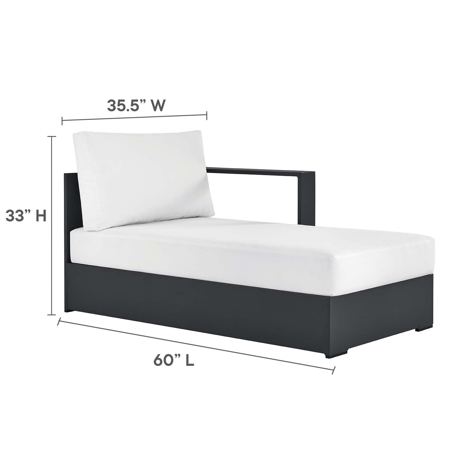 Tahoe Outdoor Patio Powder-Coated Aluminum 4-Piece Sectional Sofa Set - East Shore Modern Home Furnishings
