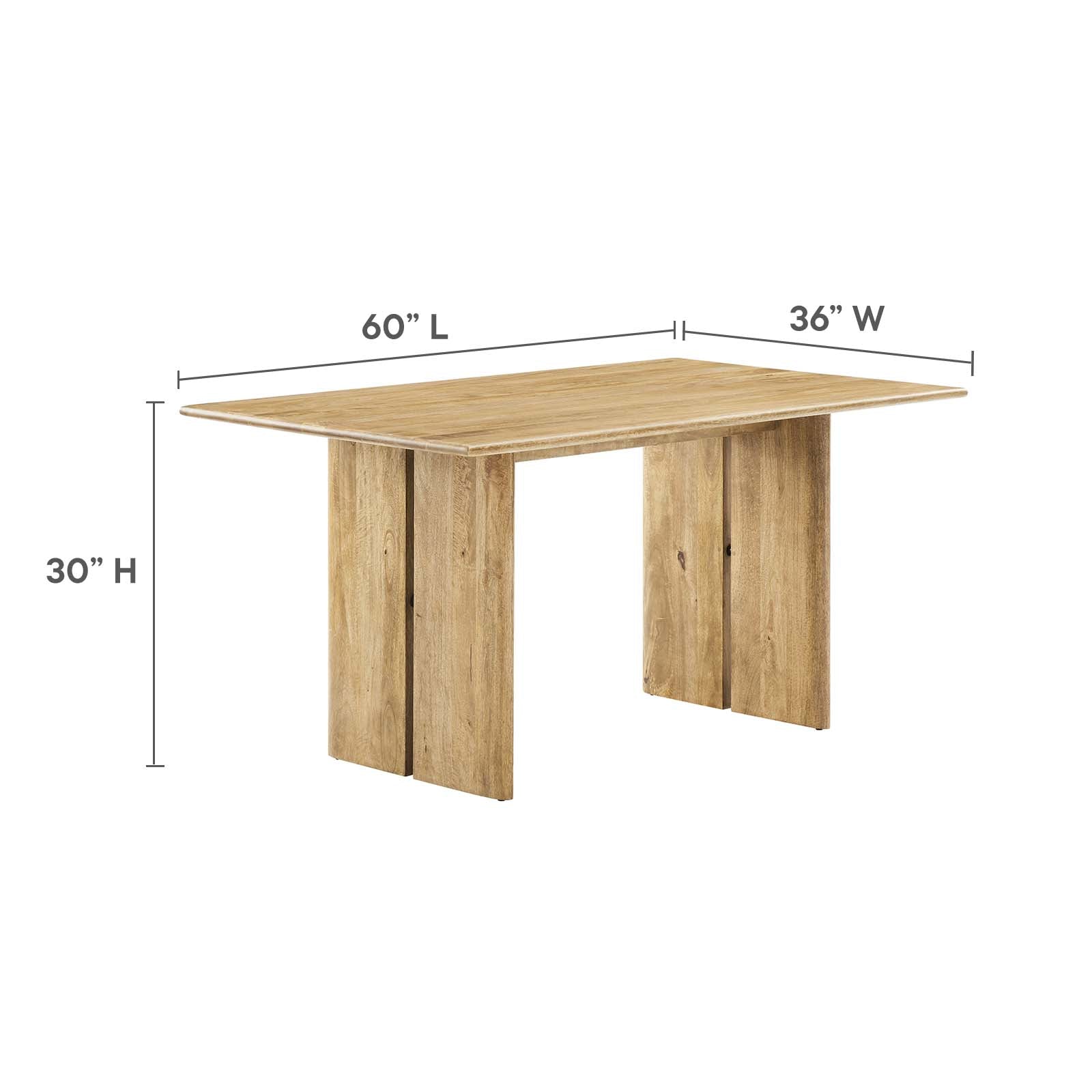 Amistad 60" Wood Dining Table and Bench Set - East Shore Modern Home Furnishings