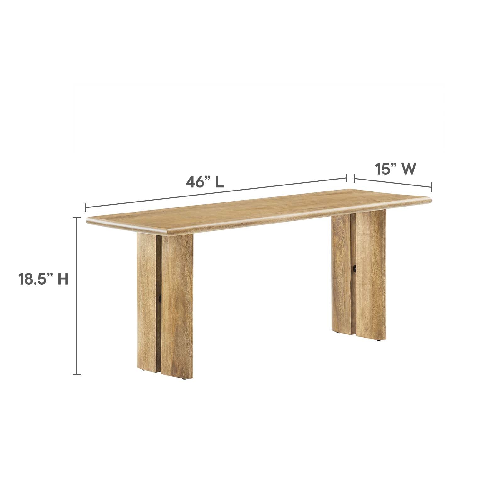 Amistad 60" Wood Dining Table and Bench Set - East Shore Modern Home Furnishings