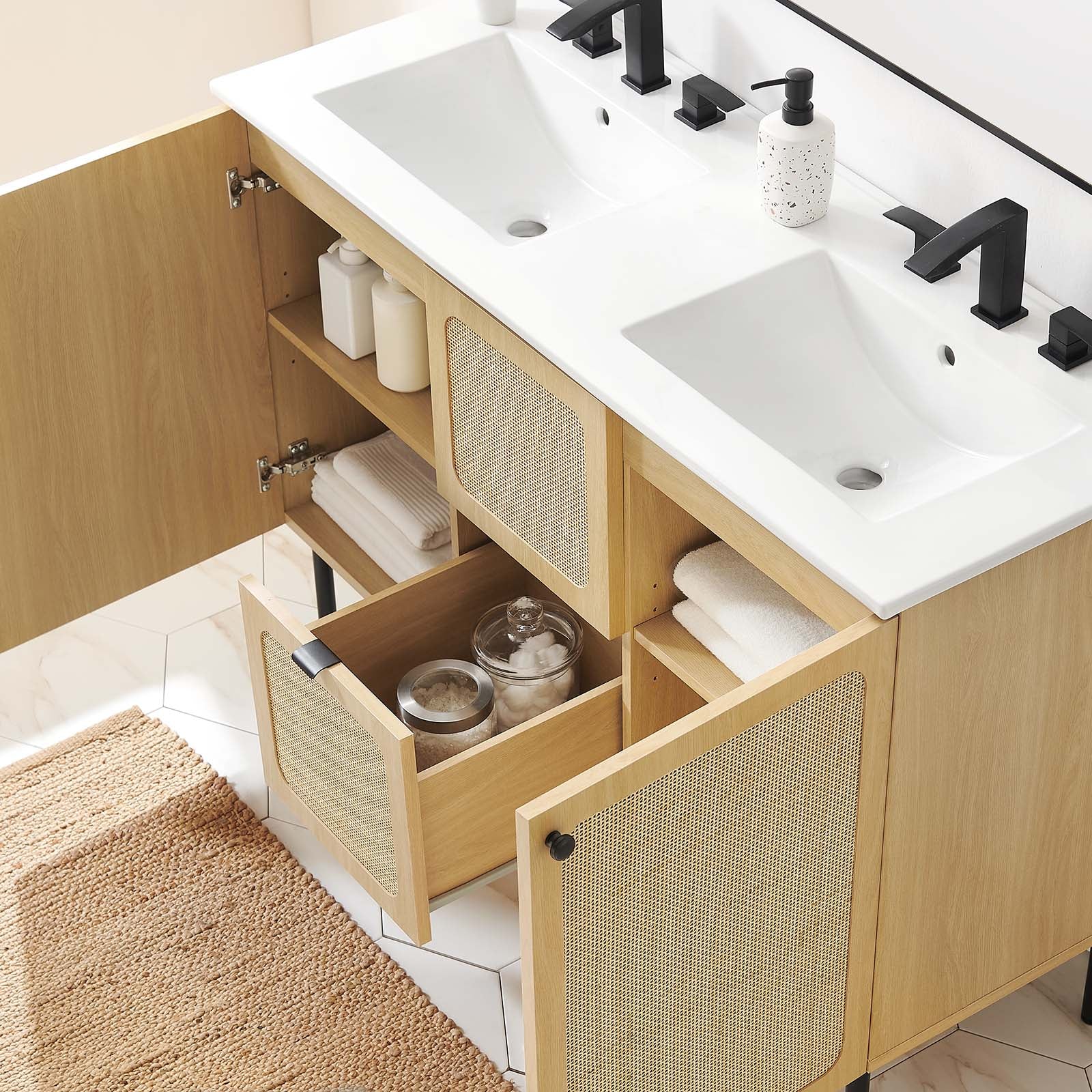 Chaucer 48" Double Sink Bathroom Vanity - East Shore Modern Home Furnishings
