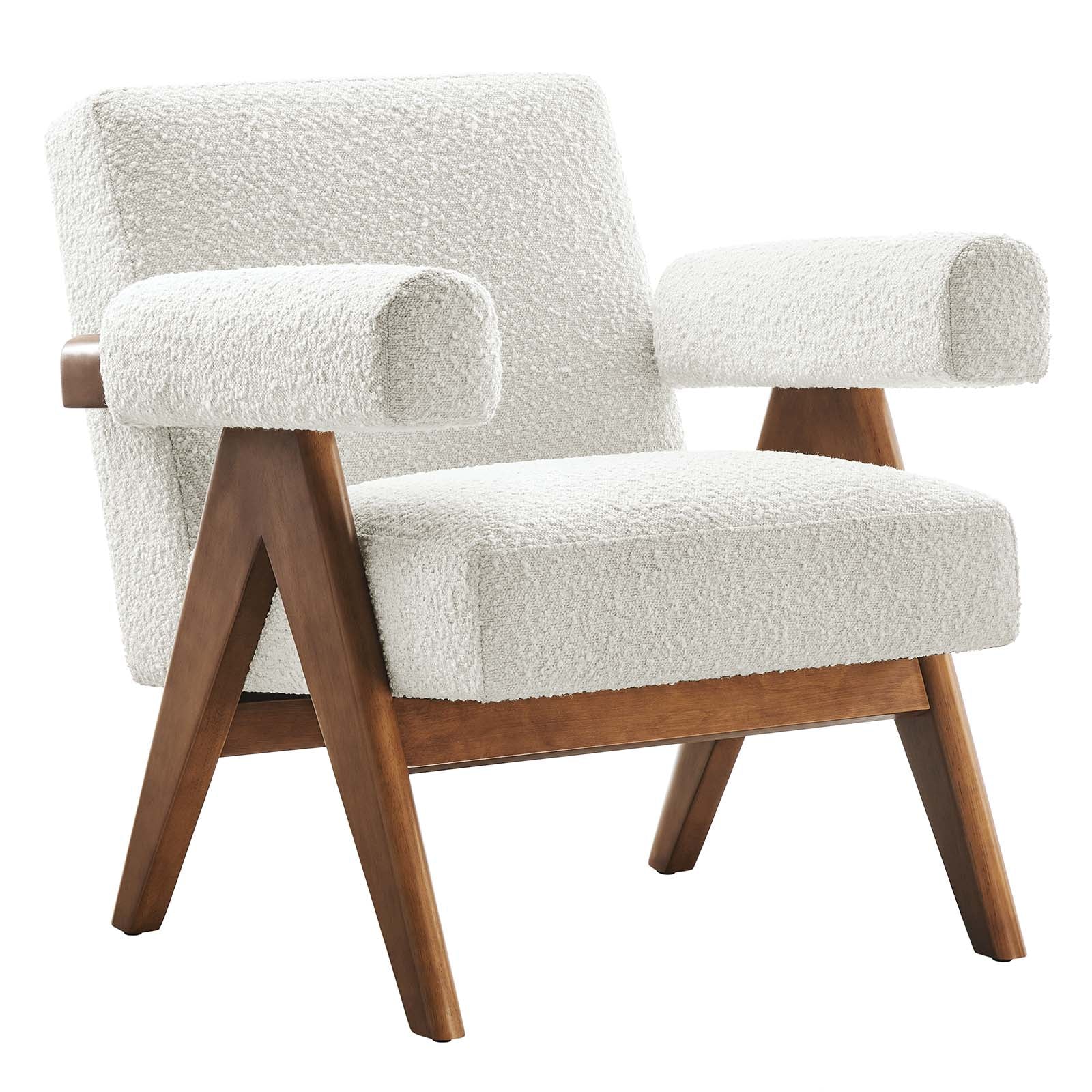 Lyra Boucle Fabric Armchair - Set of 2
