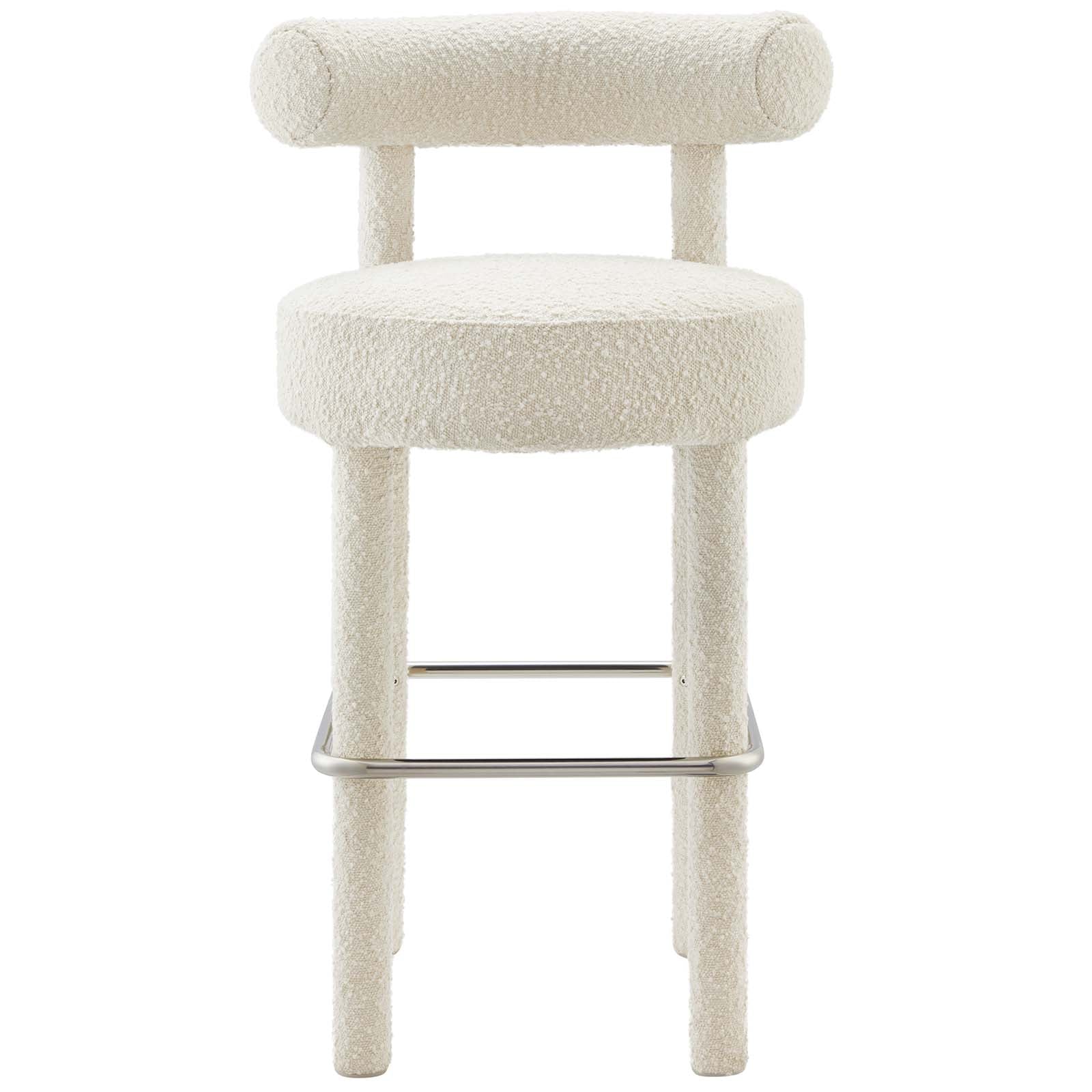 Toulouse Boucle Fabric Bar Stool - Set of 2 - East Shore Modern Home Furnishings