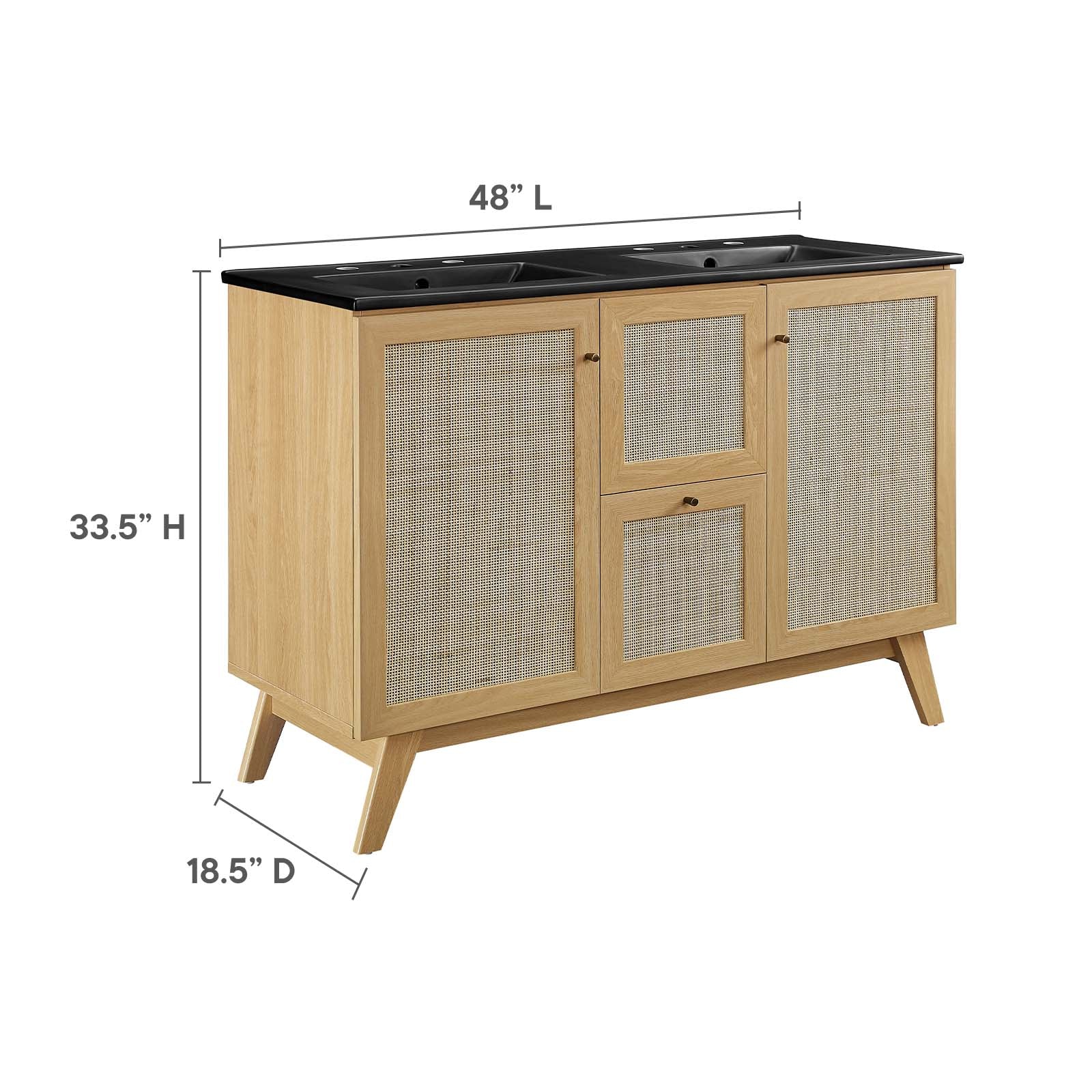 Soma 48" Double Sink Bathroom Vanity - East Shore Modern Home Furnishings