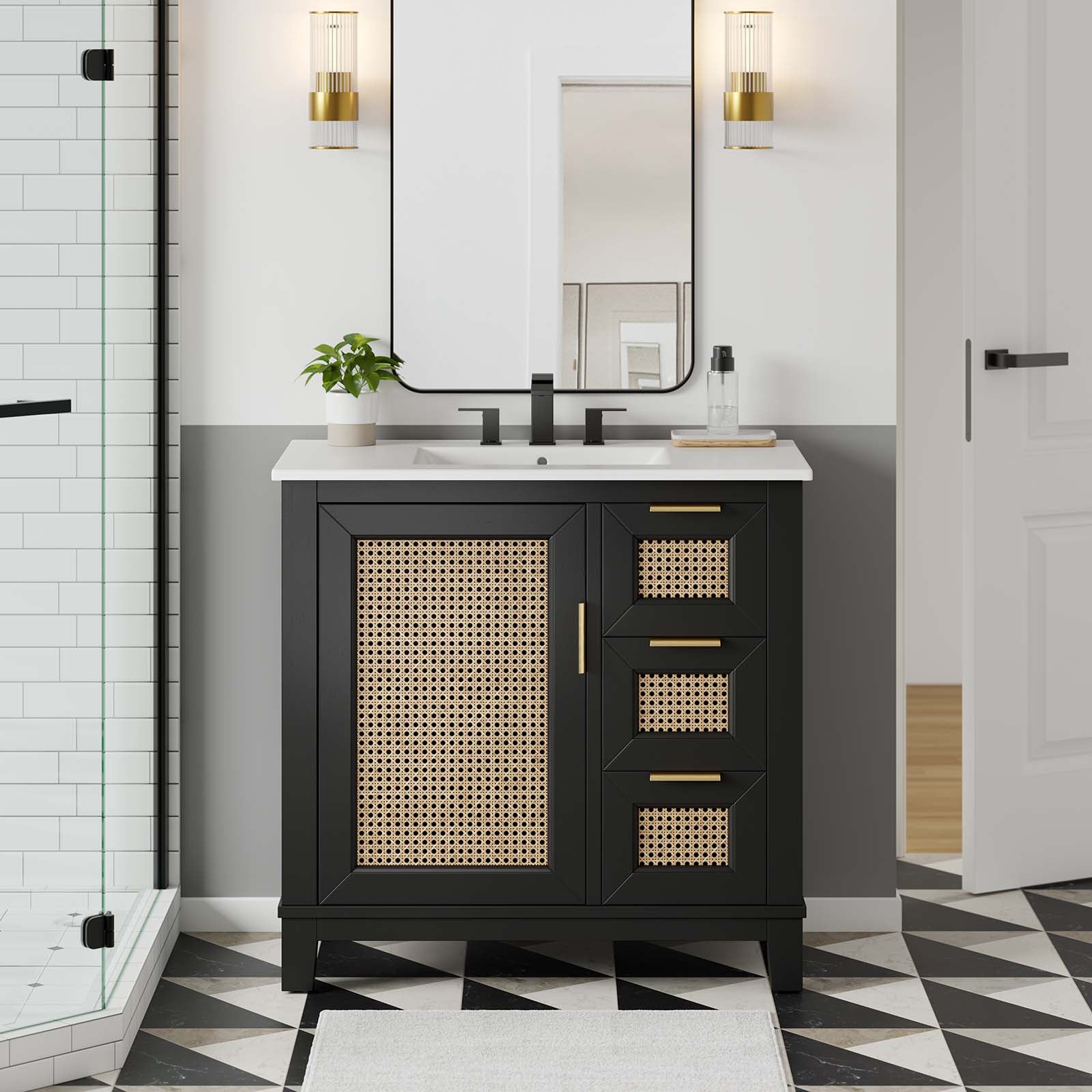 Dixie 36" Solid Wood Bathroom Vanity Cabinet - East Shore Modern Home Furnishings