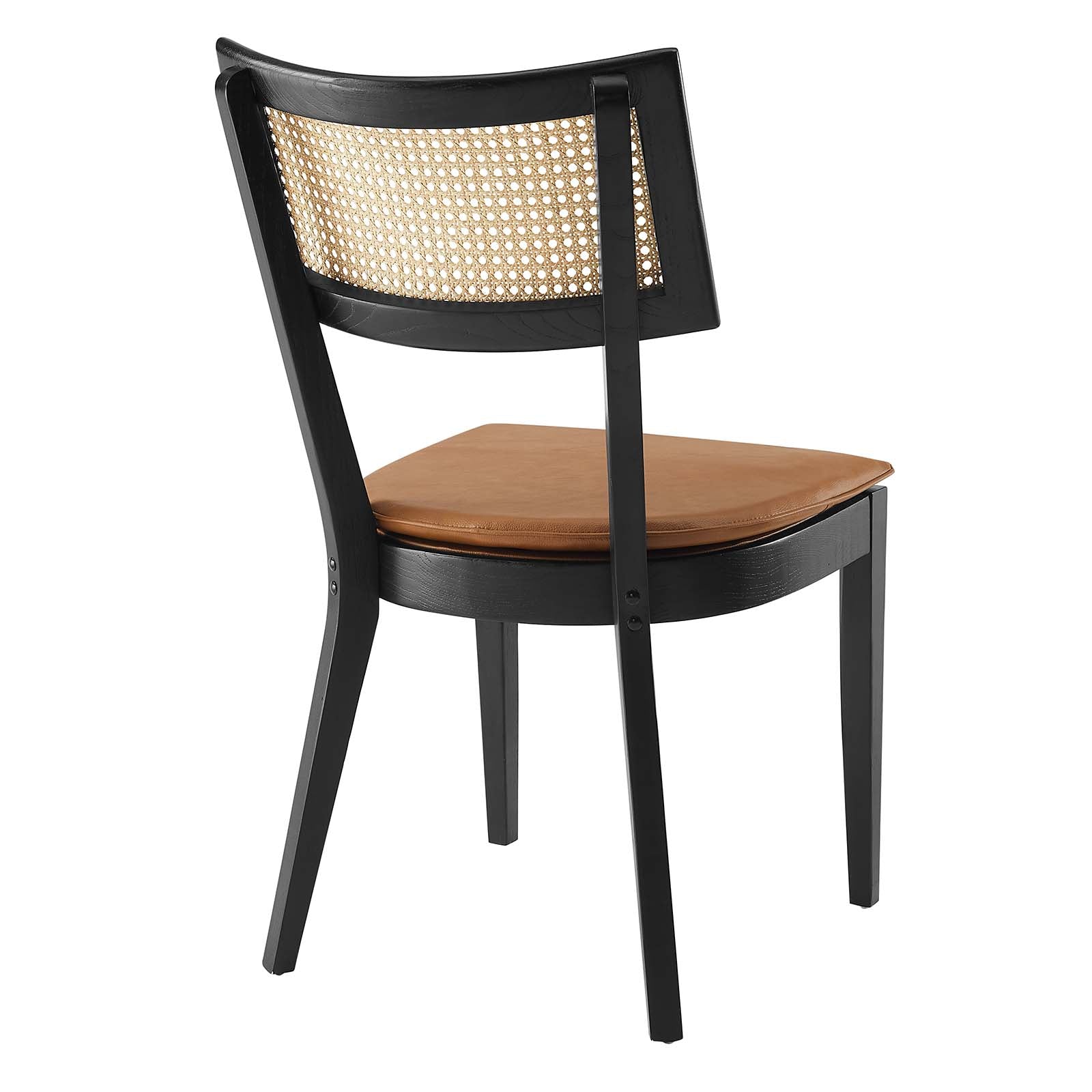 Caledonia Vegan Leather Upholstered Wood Dining Chairs - Set of 2 - East Shore Modern Home Furnishings
