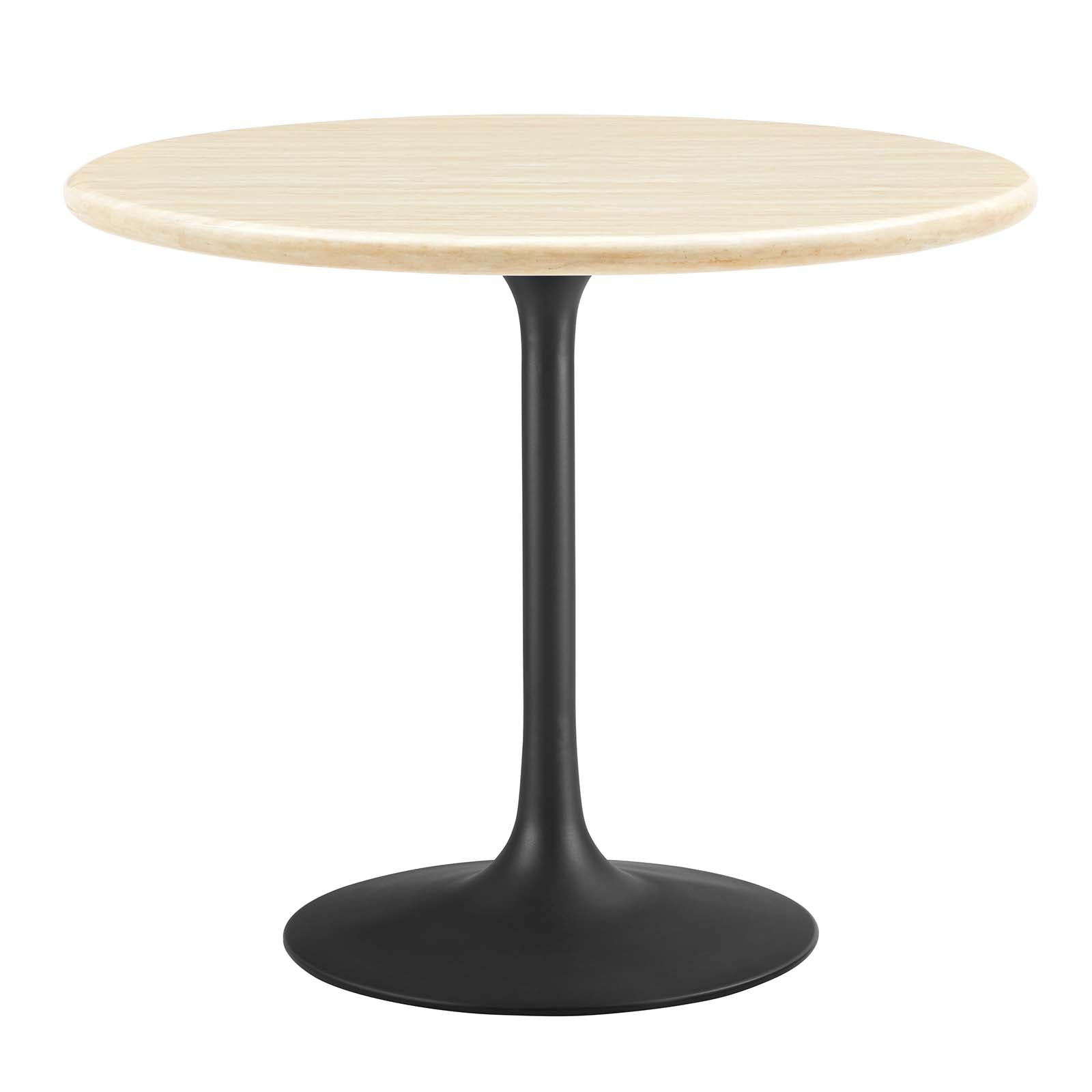 Lippa 36" Round Artificial Travertine Dining Table