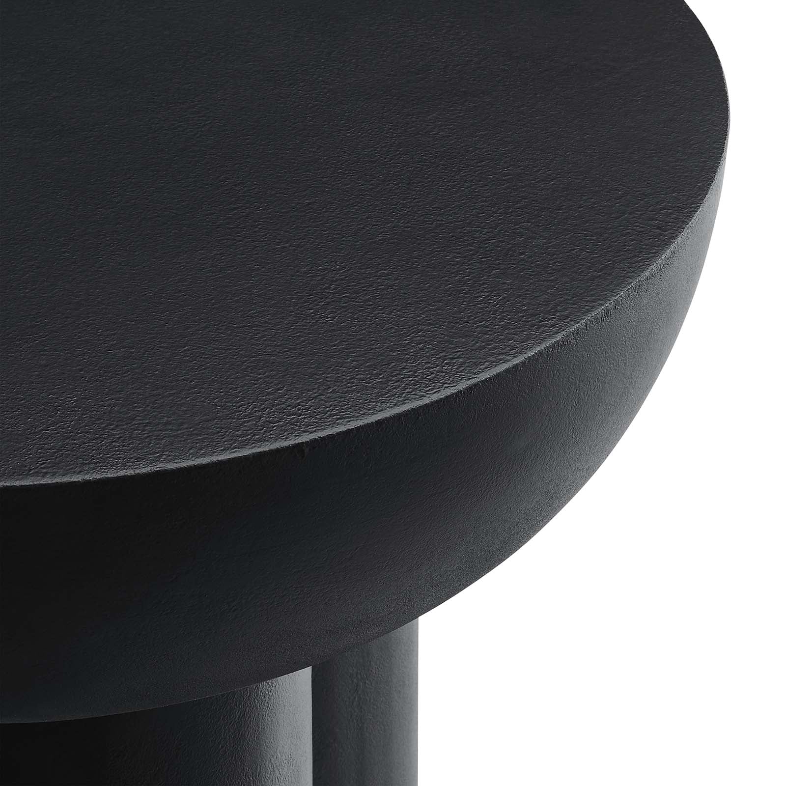 Caspian Round Concrete Side Table - East Shore Modern Home Furnishings