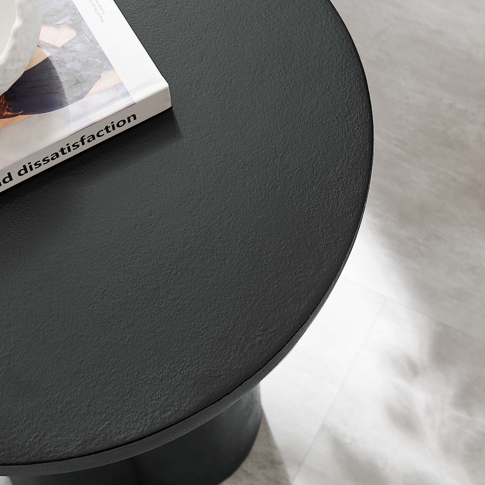 Caspian Round Concrete Side Table - East Shore Modern Home Furnishings