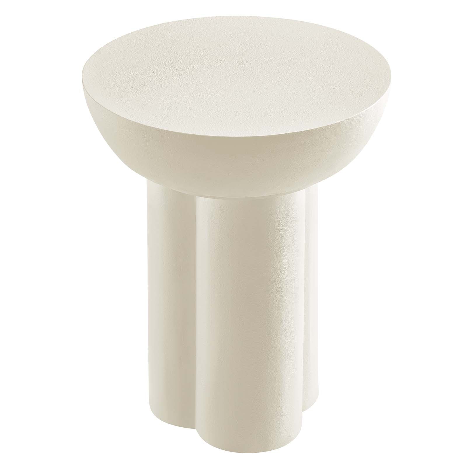 Caspian Round Concrete Side Table - East Shore Modern Home Furnishings
