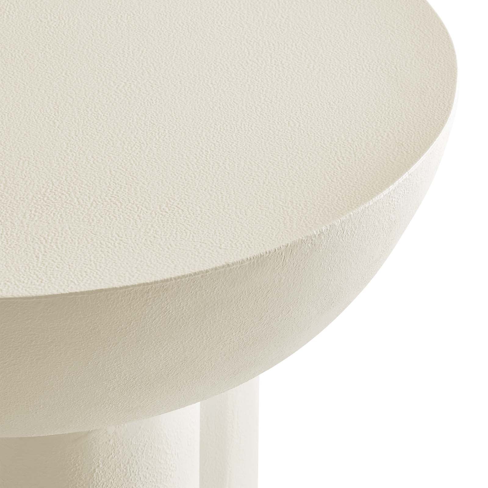 Caspian Round Concrete Side Table - East Shore Modern Home Furnishings