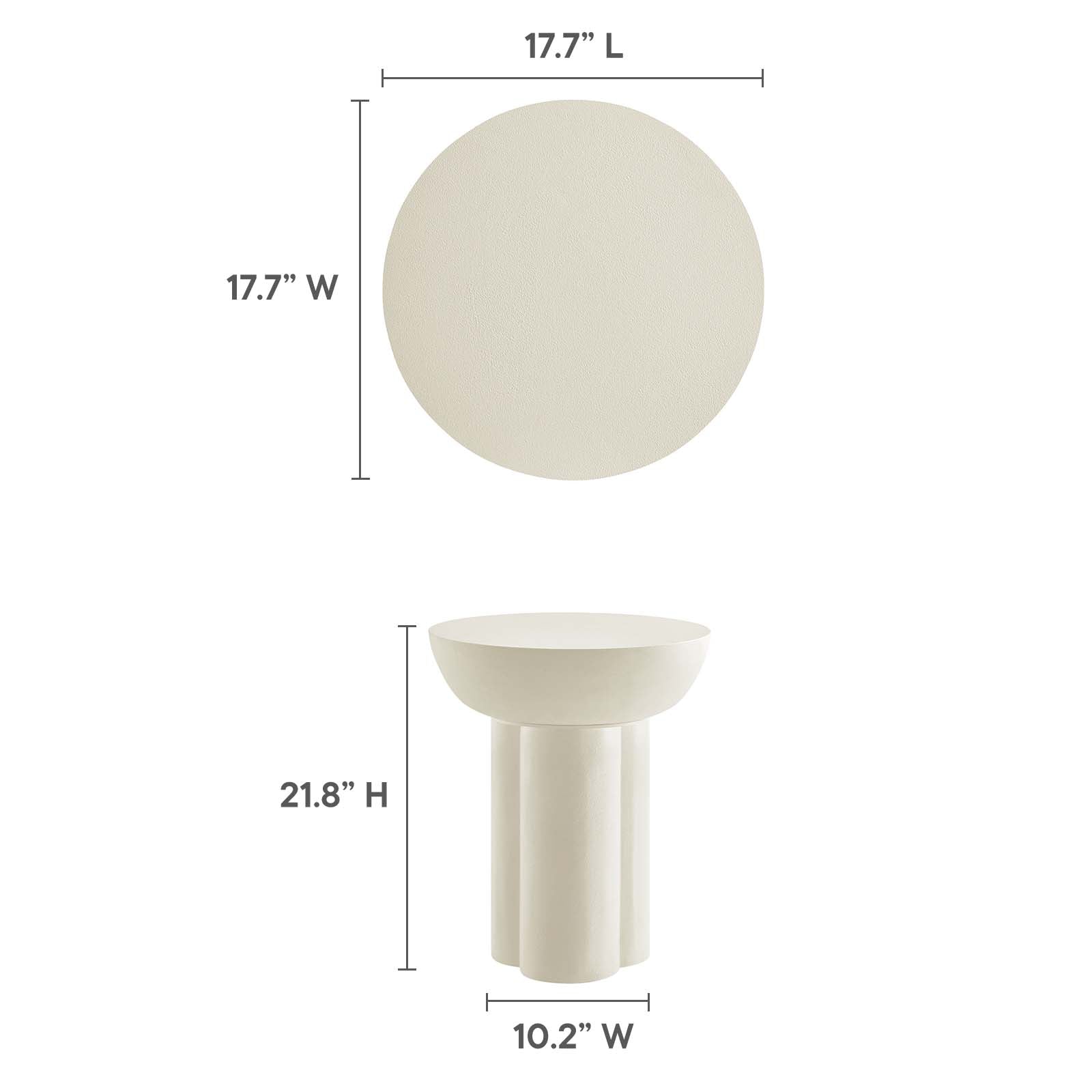 Caspian Round Concrete Side Table - East Shore Modern Home Furnishings