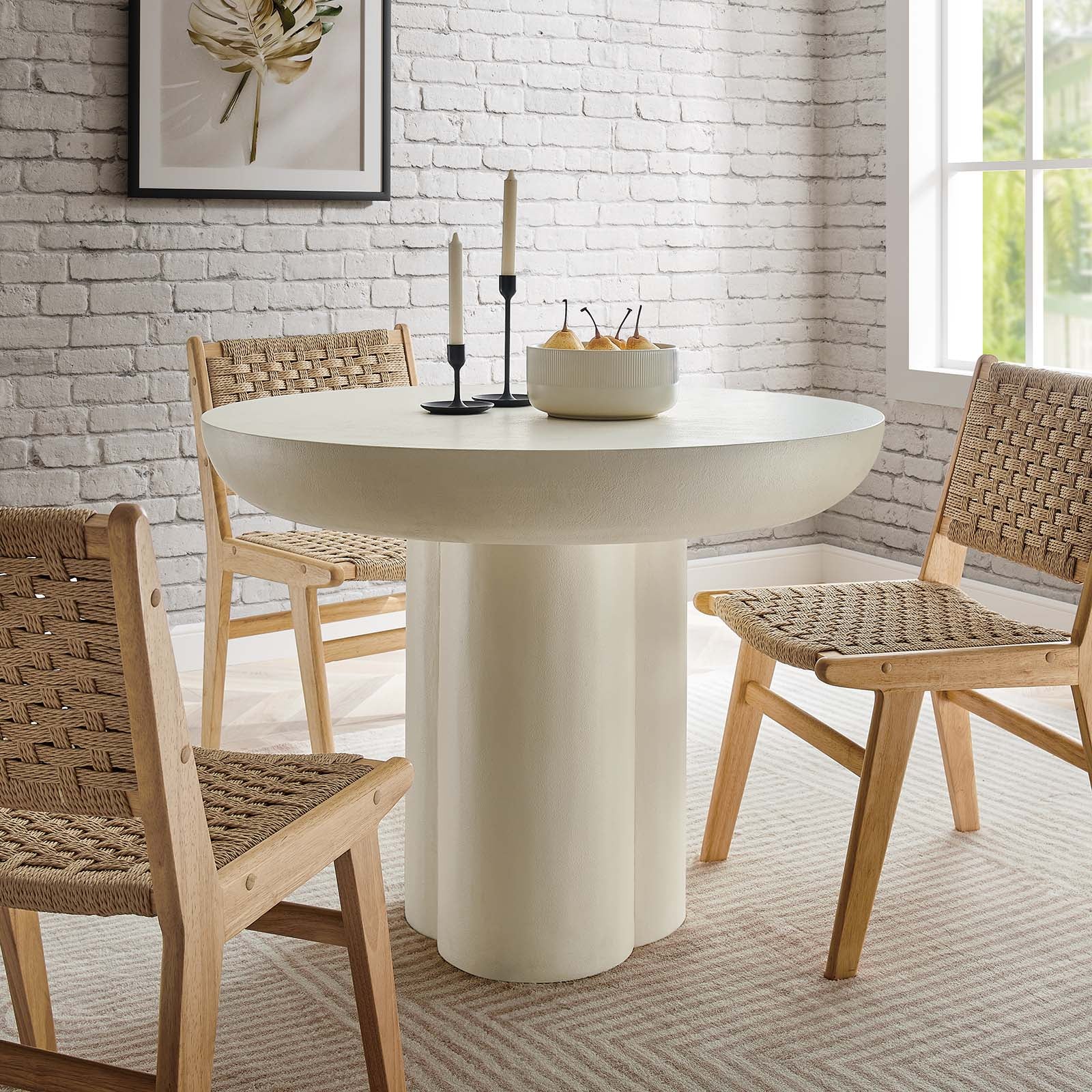 Caspian 40" Round Concrete Dining Table - East Shore Modern Home Furnishings