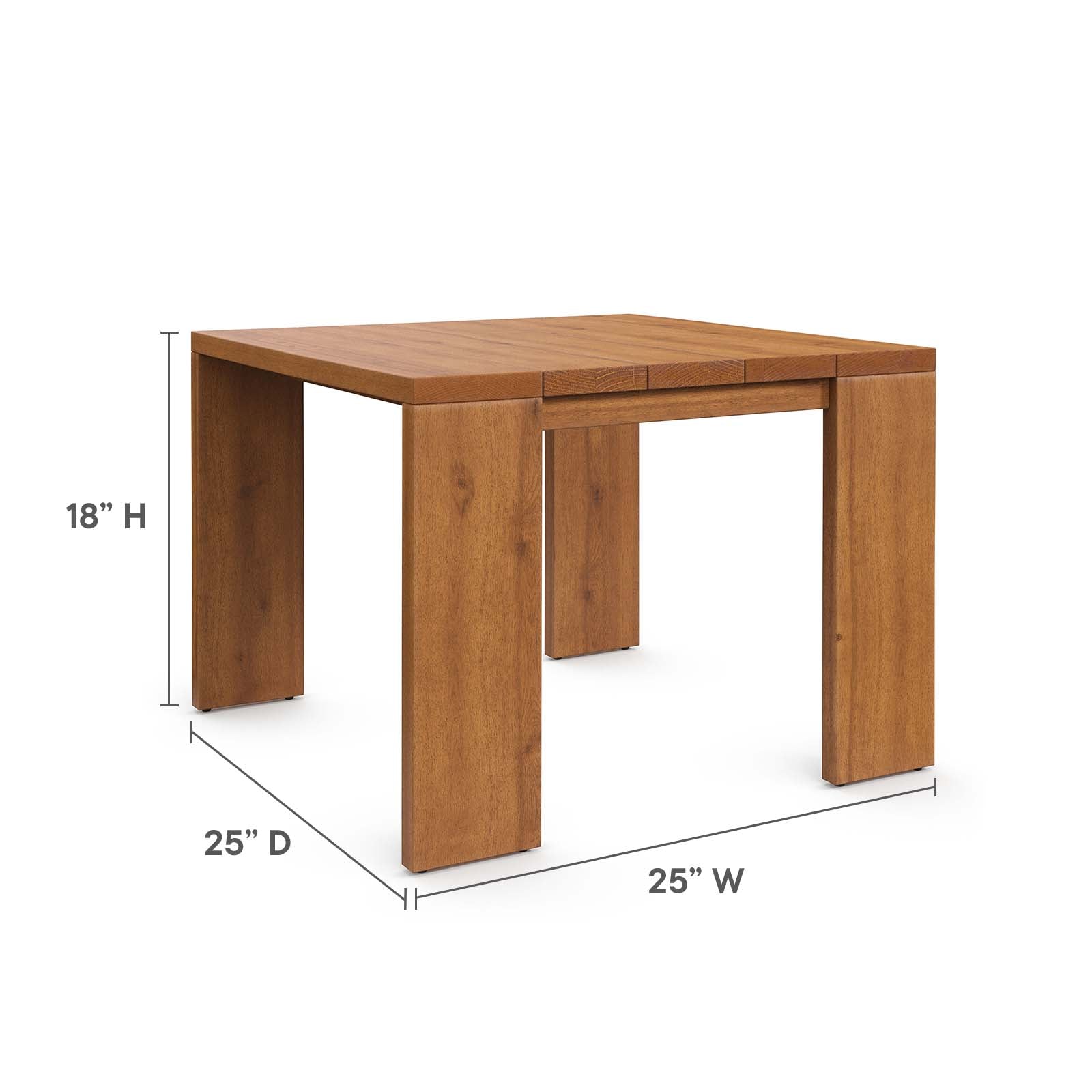 Tahoe Outdoor Patio Acacia Wood 5-Piece Furniture Set - East Shore Modern Home Furnishings
