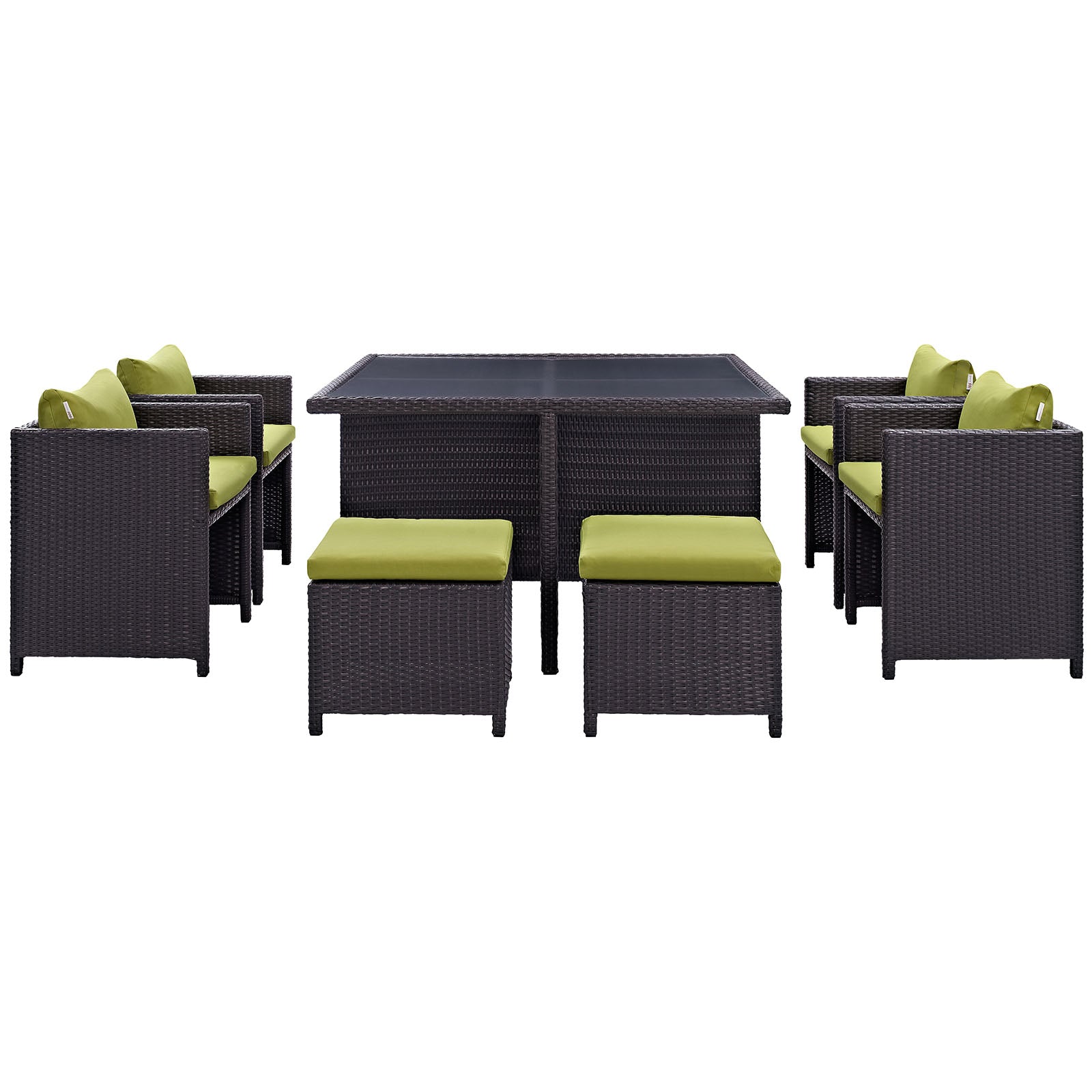Inverse 9 Piece Outdoor Patio Dining Set - East Shore Modern Home Furnishings