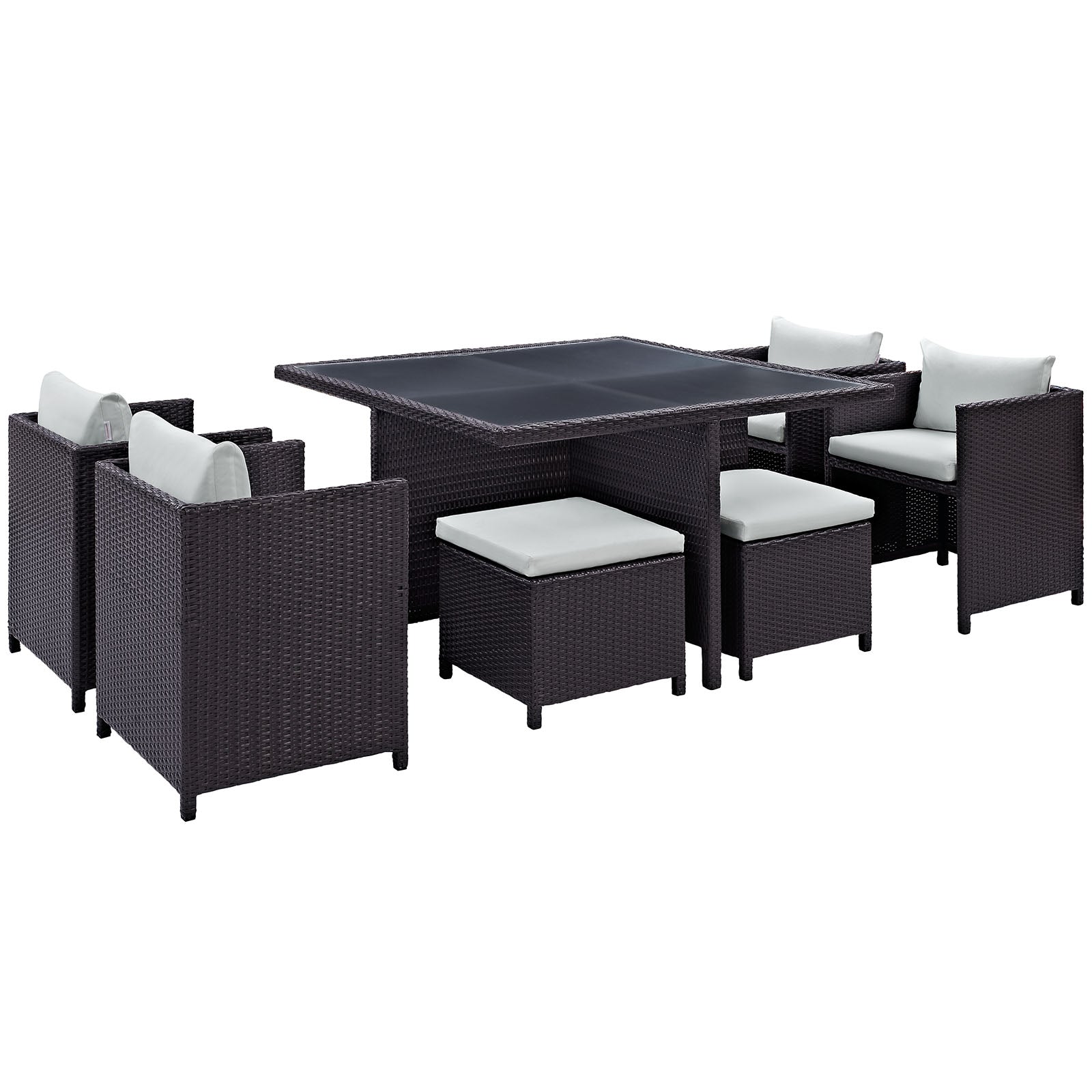 Inverse 9 Piece Outdoor Patio Dining Set - East Shore Modern Home Furnishings