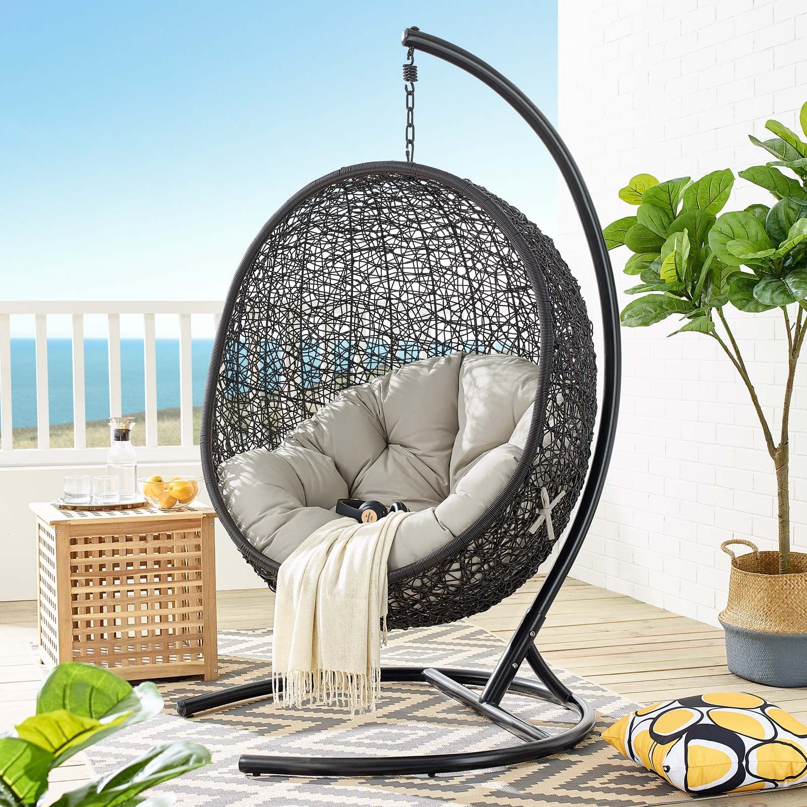 Encase Swing Outdoor Patio Lounge Chair - East Shore Modern Home Furnishings