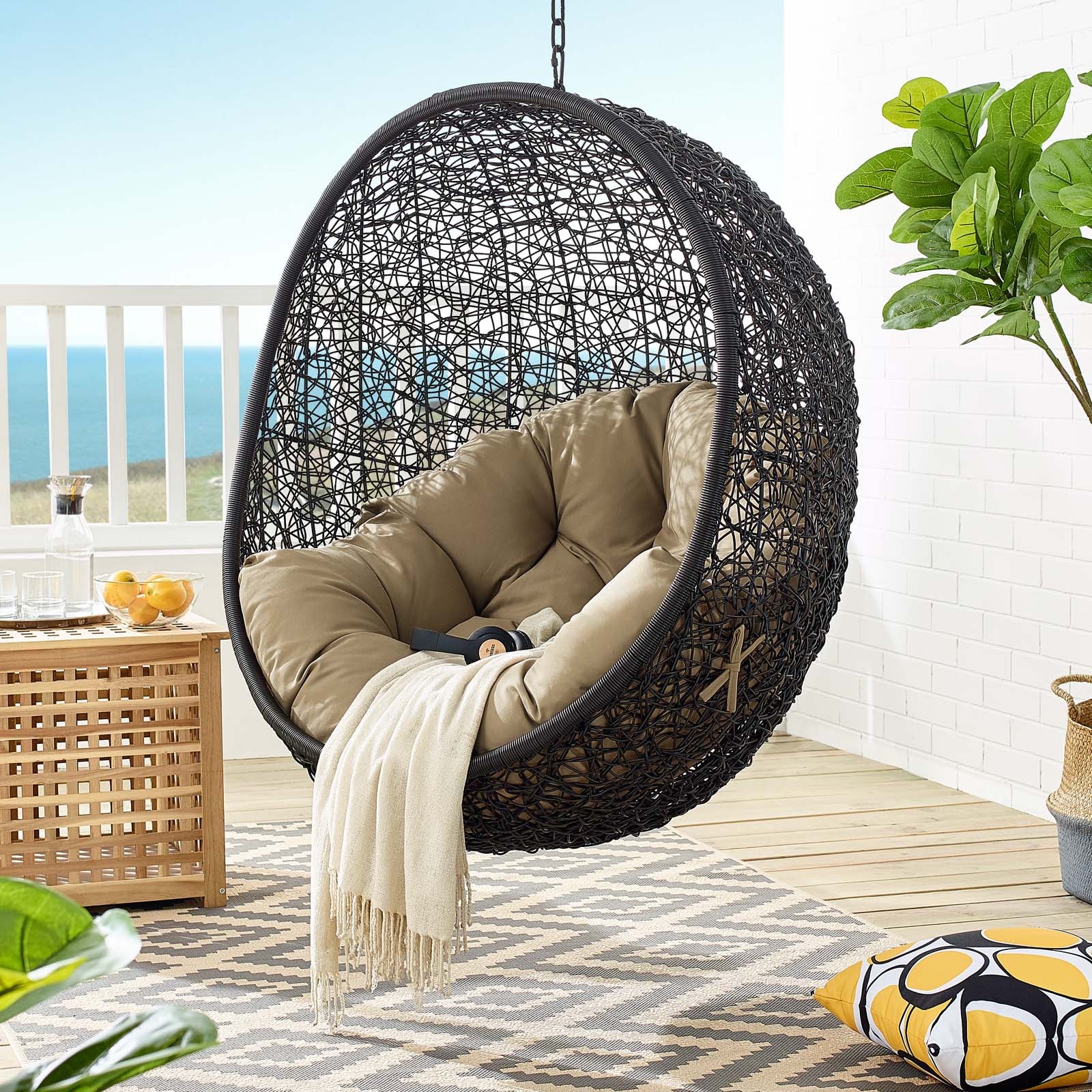 Encase Swing Outdoor Patio Lounge Chair - East Shore Modern Home Furnishings