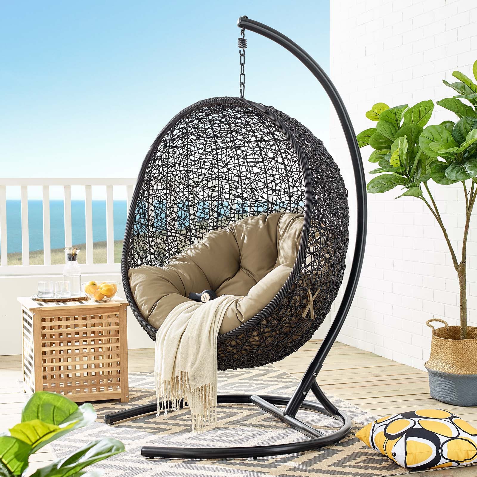 Encase Swing Outdoor Patio Lounge Chair - East Shore Modern Home Furnishings