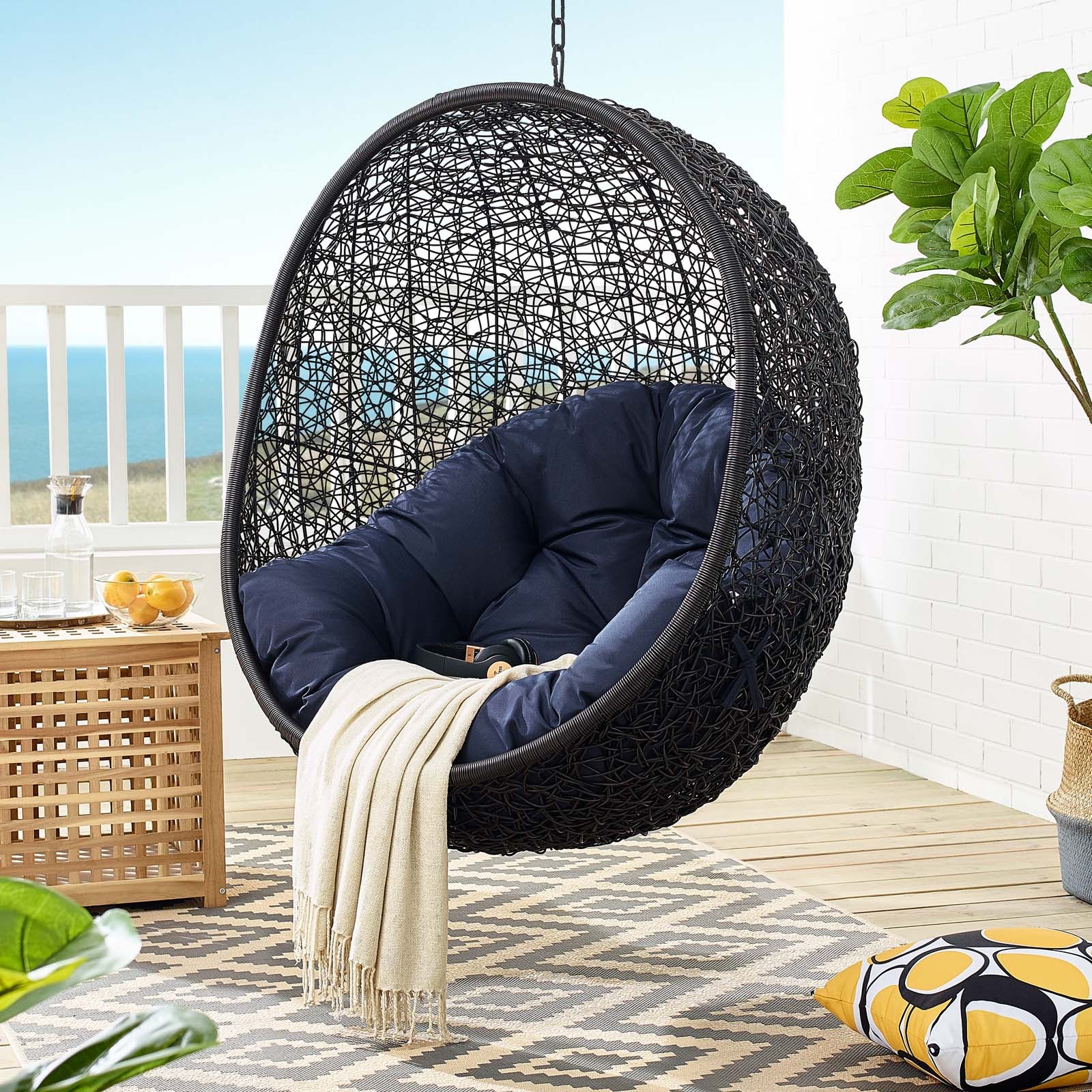 Encase Swing Outdoor Patio Lounge Chair - East Shore Modern Home Furnishings