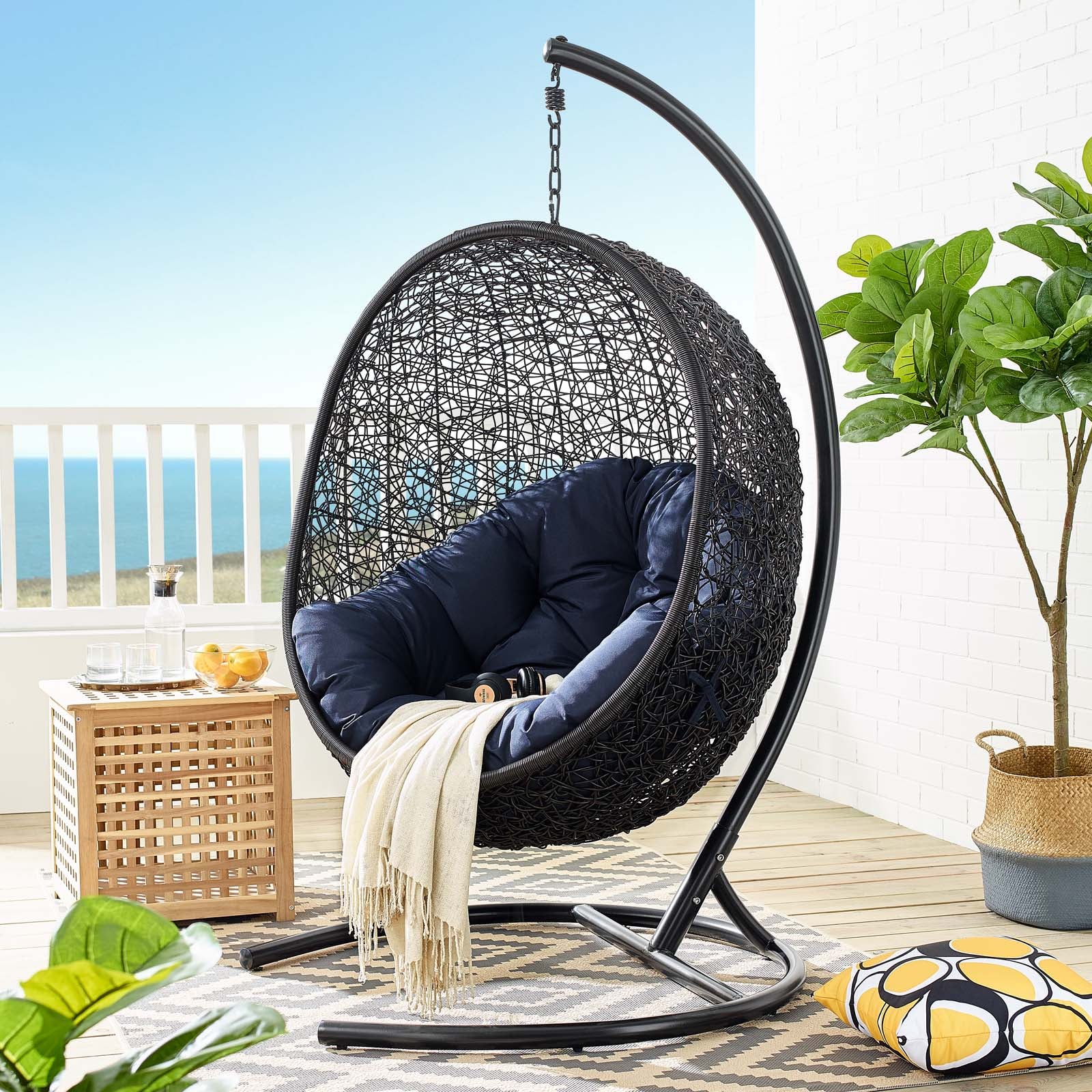 Encase Swing Outdoor Patio Lounge Chair - East Shore Modern Home Furnishings