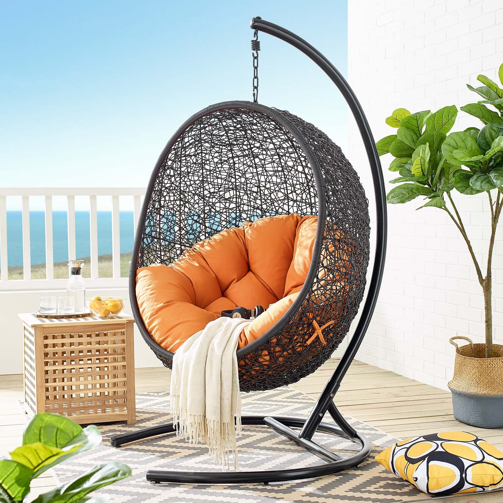 Encase Swing Outdoor Patio Lounge Chair - East Shore Modern Home Furnishings