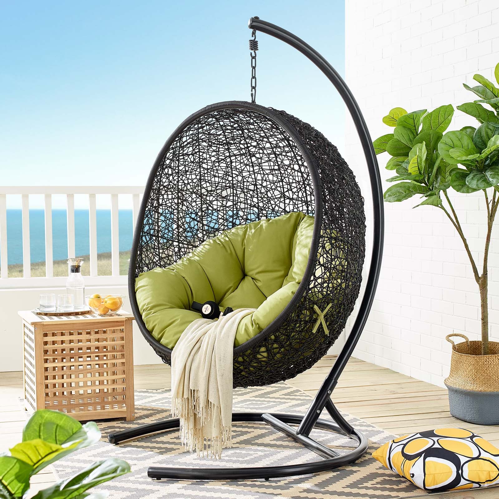 Encase Swing Outdoor Patio Lounge Chair - East Shore Modern Home Furnishings