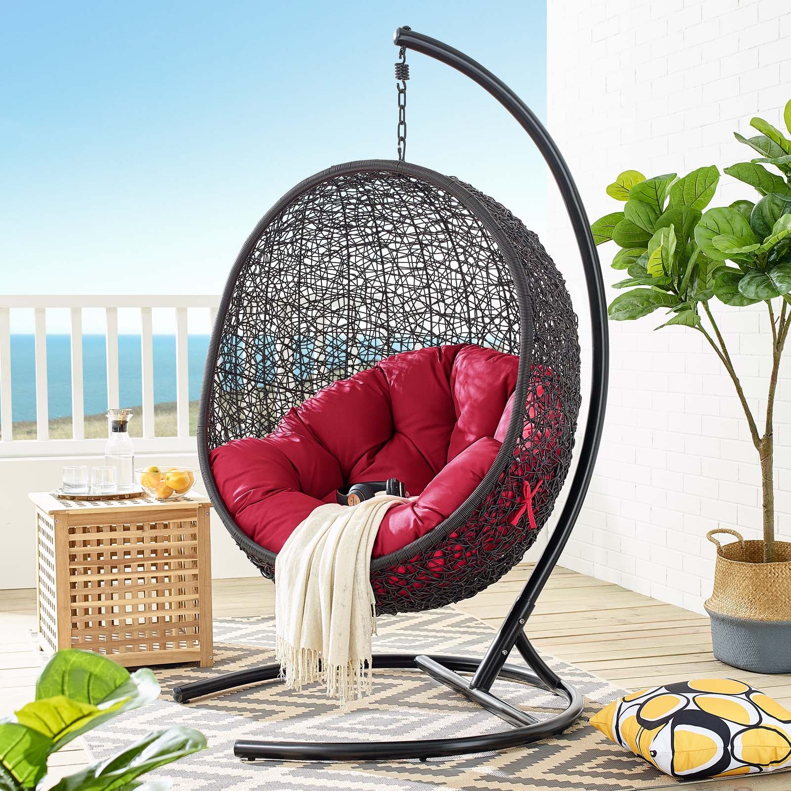 Encase Swing Outdoor Patio Lounge Chair - East Shore Modern Home Furnishings