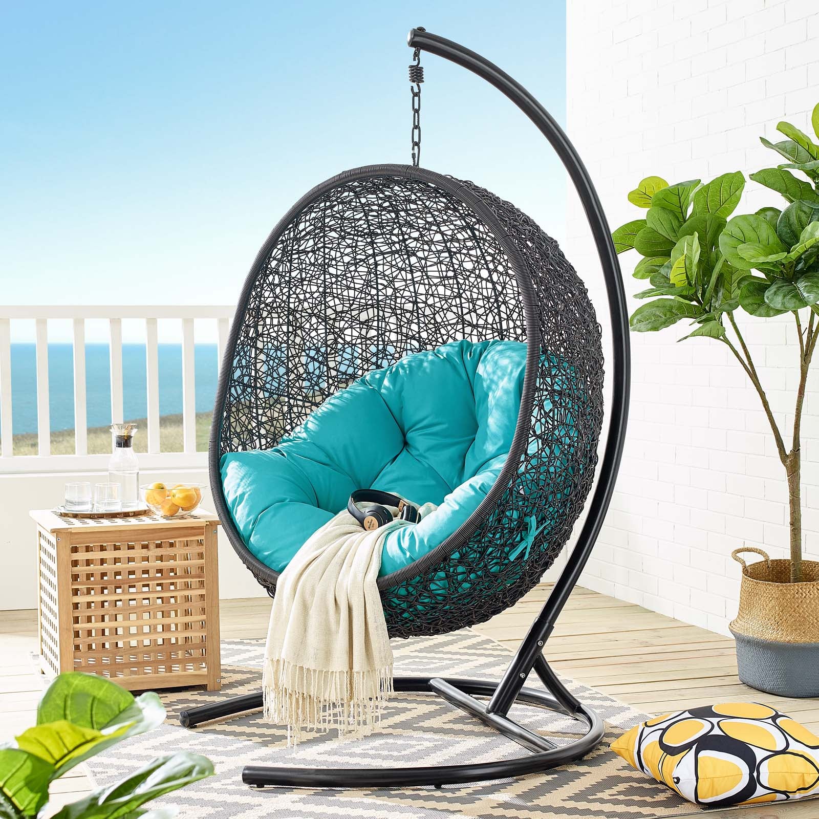 Encase Swing Outdoor Patio Lounge Chair - East Shore Modern Home Furnishings