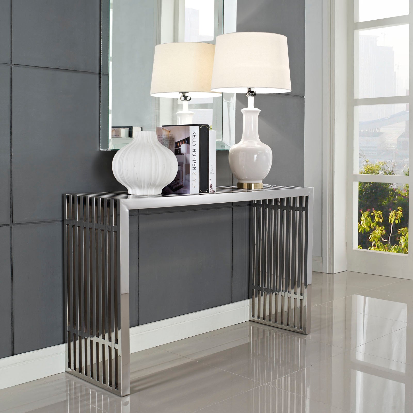 Gridiron Console Table - East Shore Modern Home Furnishings