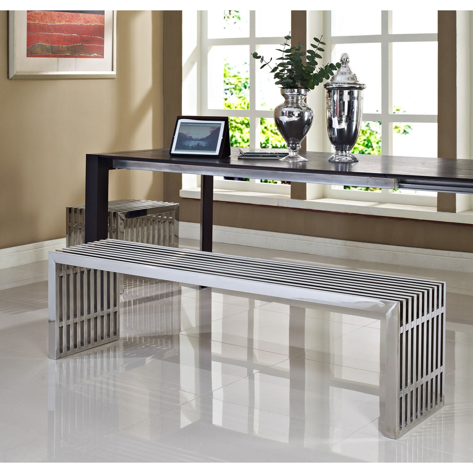 Gridiron Benches Set of 2 - East Shore Modern Home Furnishings