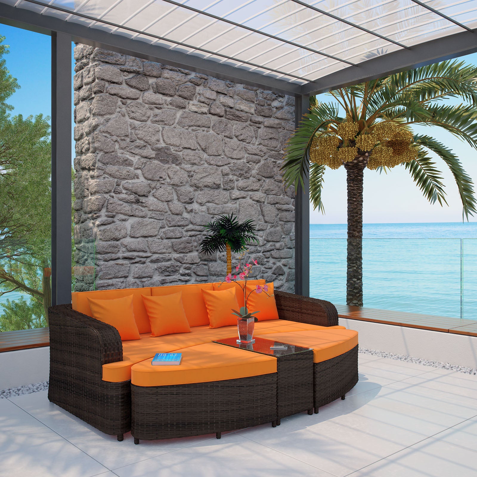 Monterey 4 Piece Outdoor Patio Sofa Set - East Shore Modern Home Furnishings