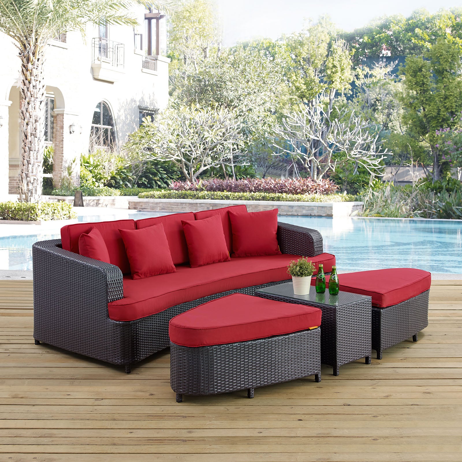Monterey 4 Piece Outdoor Patio Sofa Set - East Shore Modern Home Furnishings