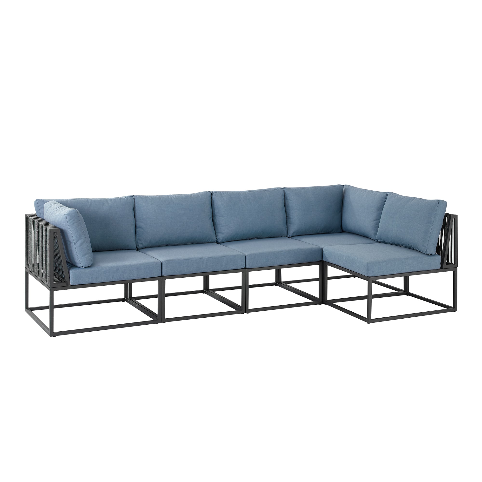 5-Piece Outdoor Cord Modular Sectional - East Shore Modern Home Furnishings