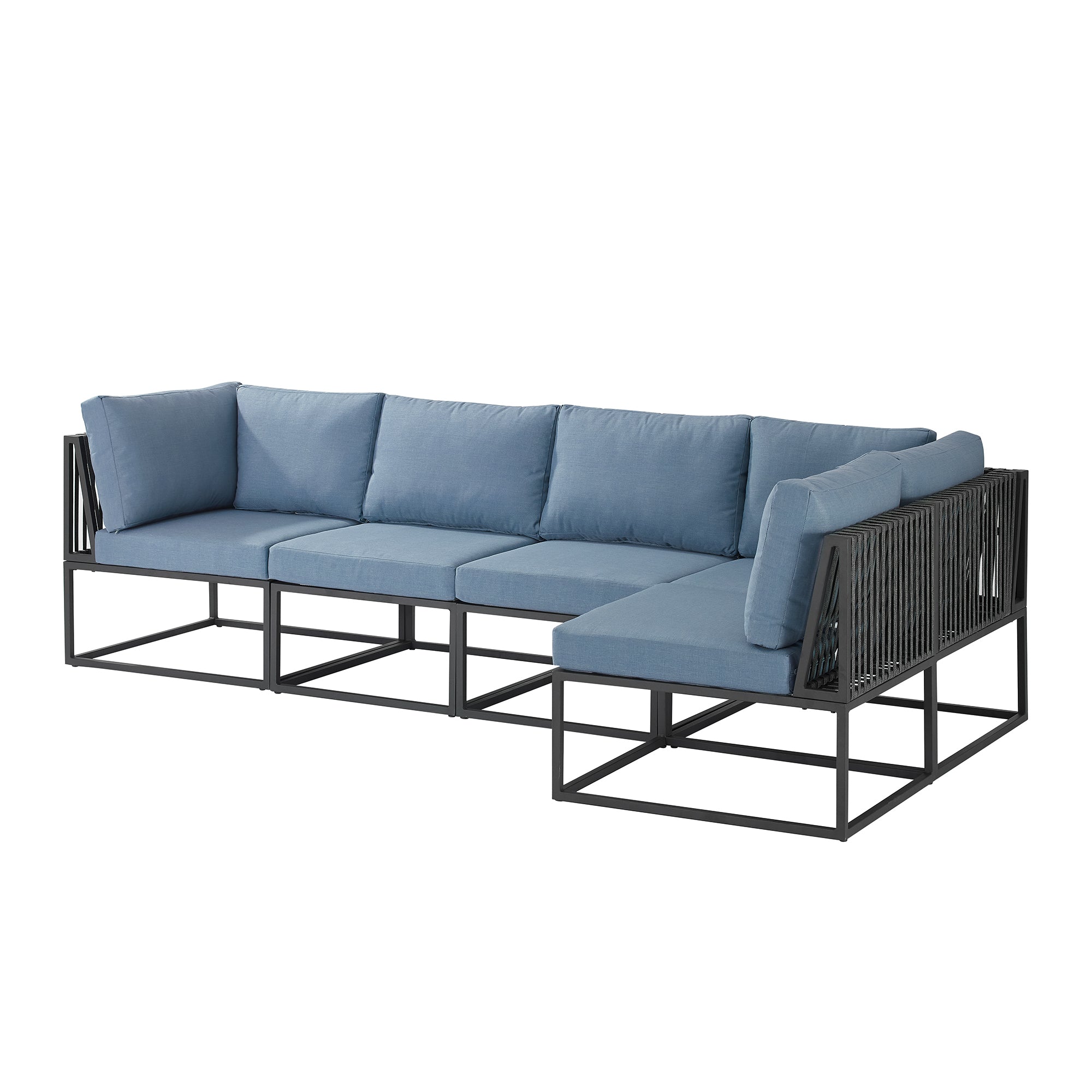 5-Piece Outdoor Cord Modular Sectional - East Shore Modern Home Furnishings