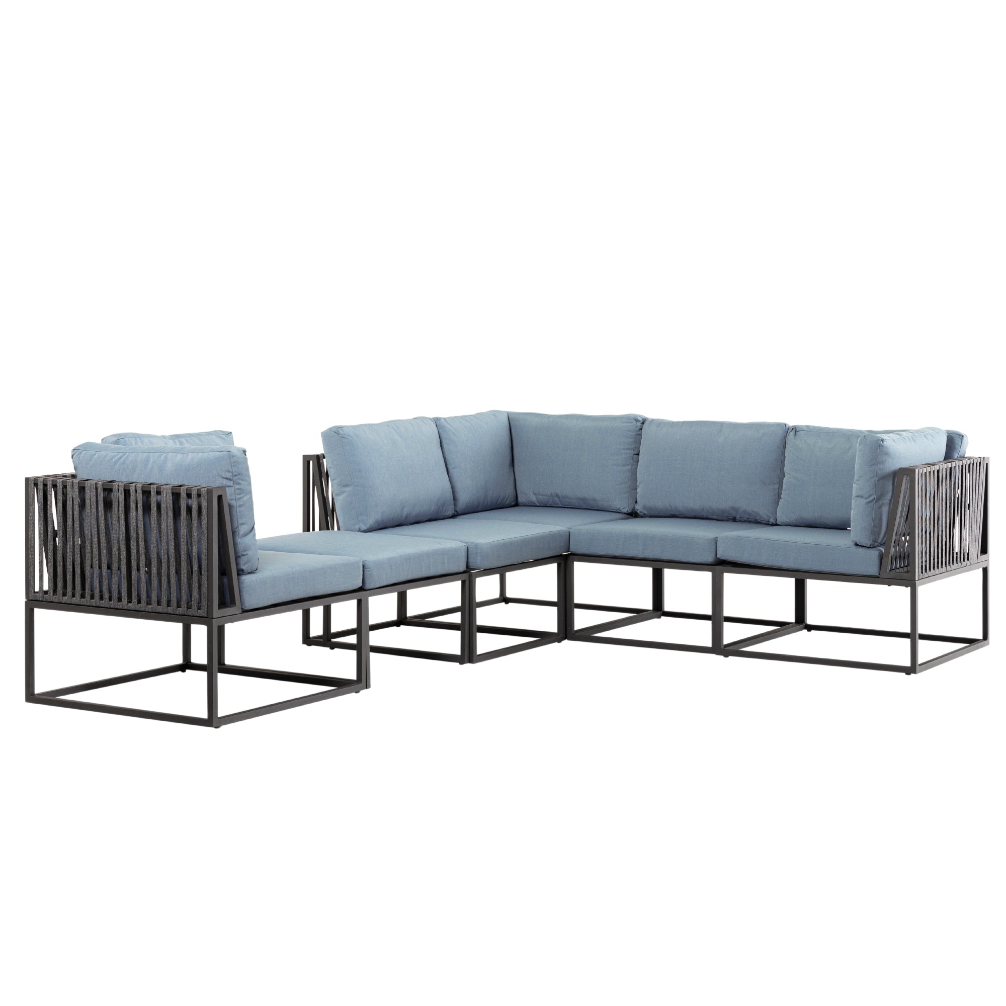 6-Piece Outdoor Cord Modular Sectional - East Shore Modern Home Furnishings