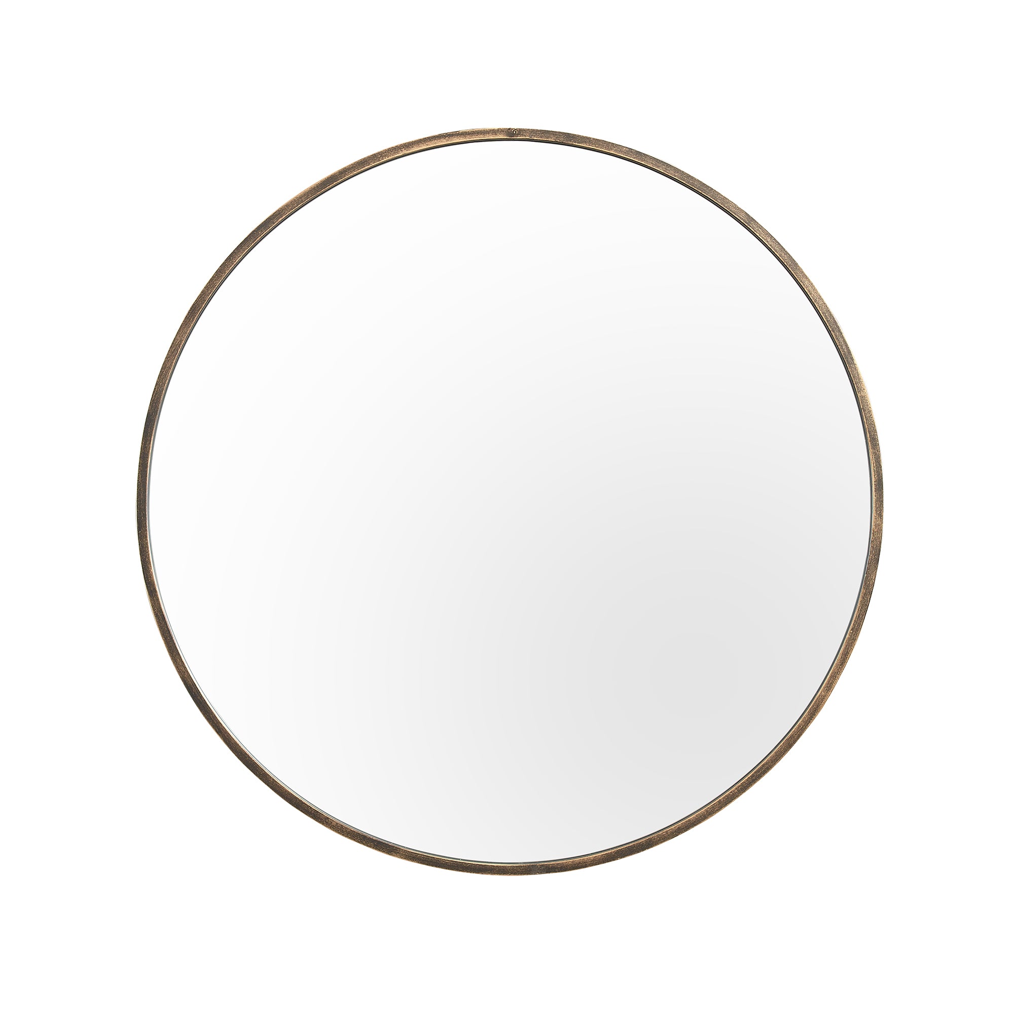 32" Round Metal Framed Mirror - Antique Brass - East Shore Modern Home Furnishings