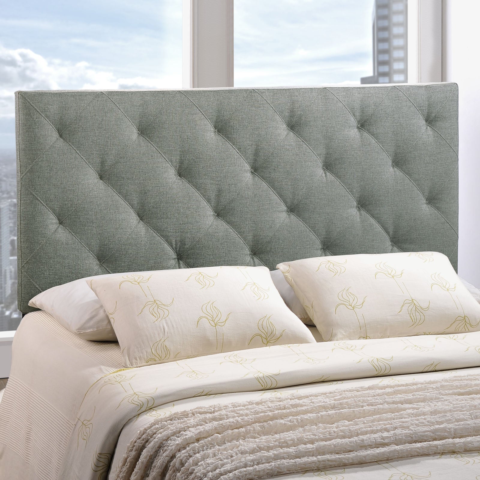 Theodore Queen Upholstered Fabric Headboard - East Shore Modern Home Furnishings