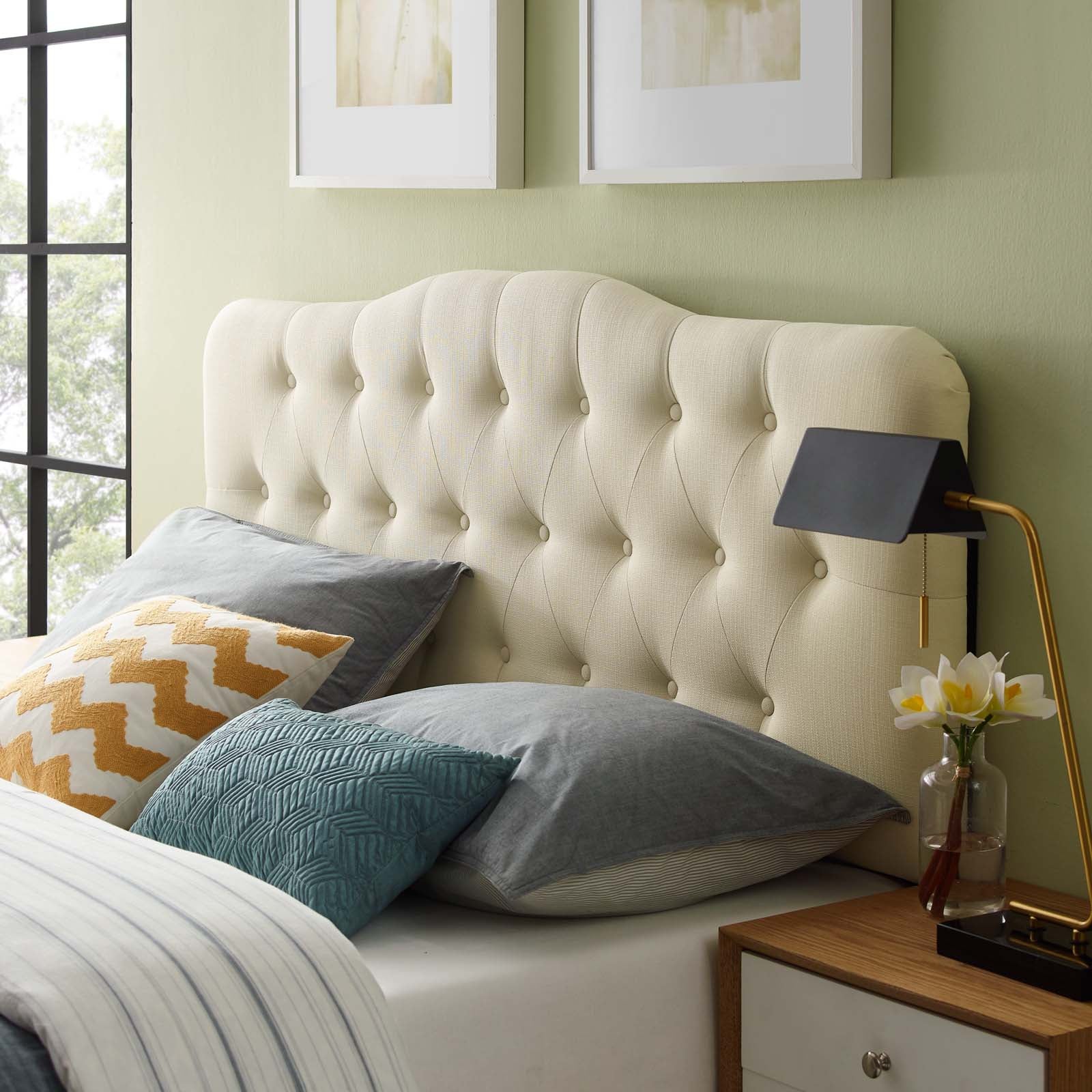 Annabel Queen Upholstered Fabric Headboard - East Shore Modern Home Furnishings
