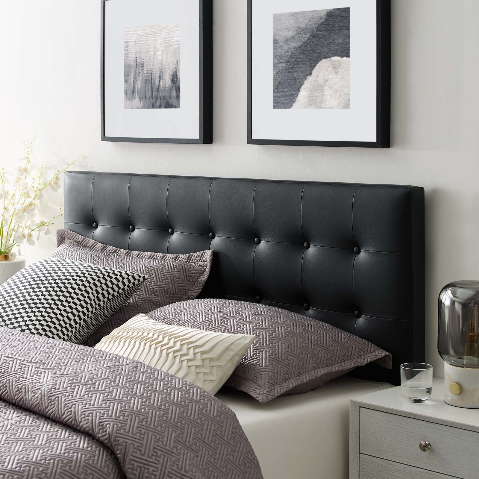 Emily Upholstered Vinyl Headboard - East Shore Modern Home Furnishings