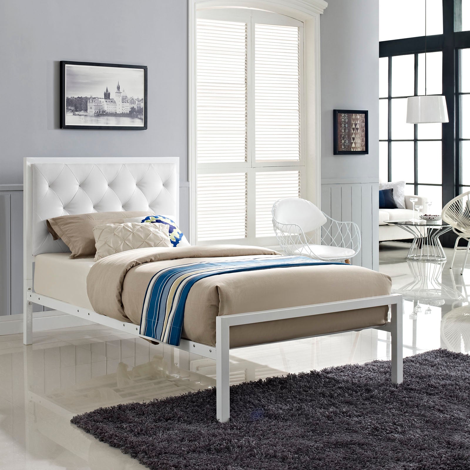 Mia Twin Vinyl Bed