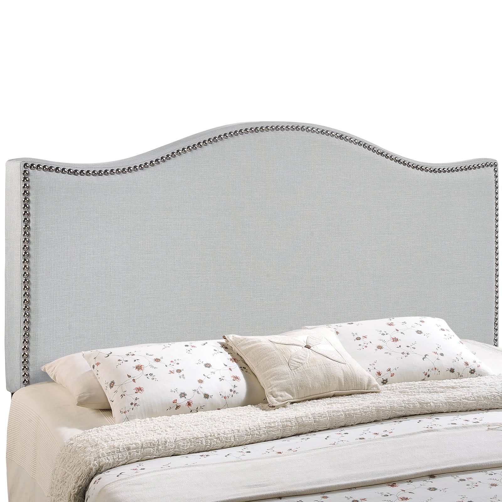 Curl King Nailhead Upholstered Headboard