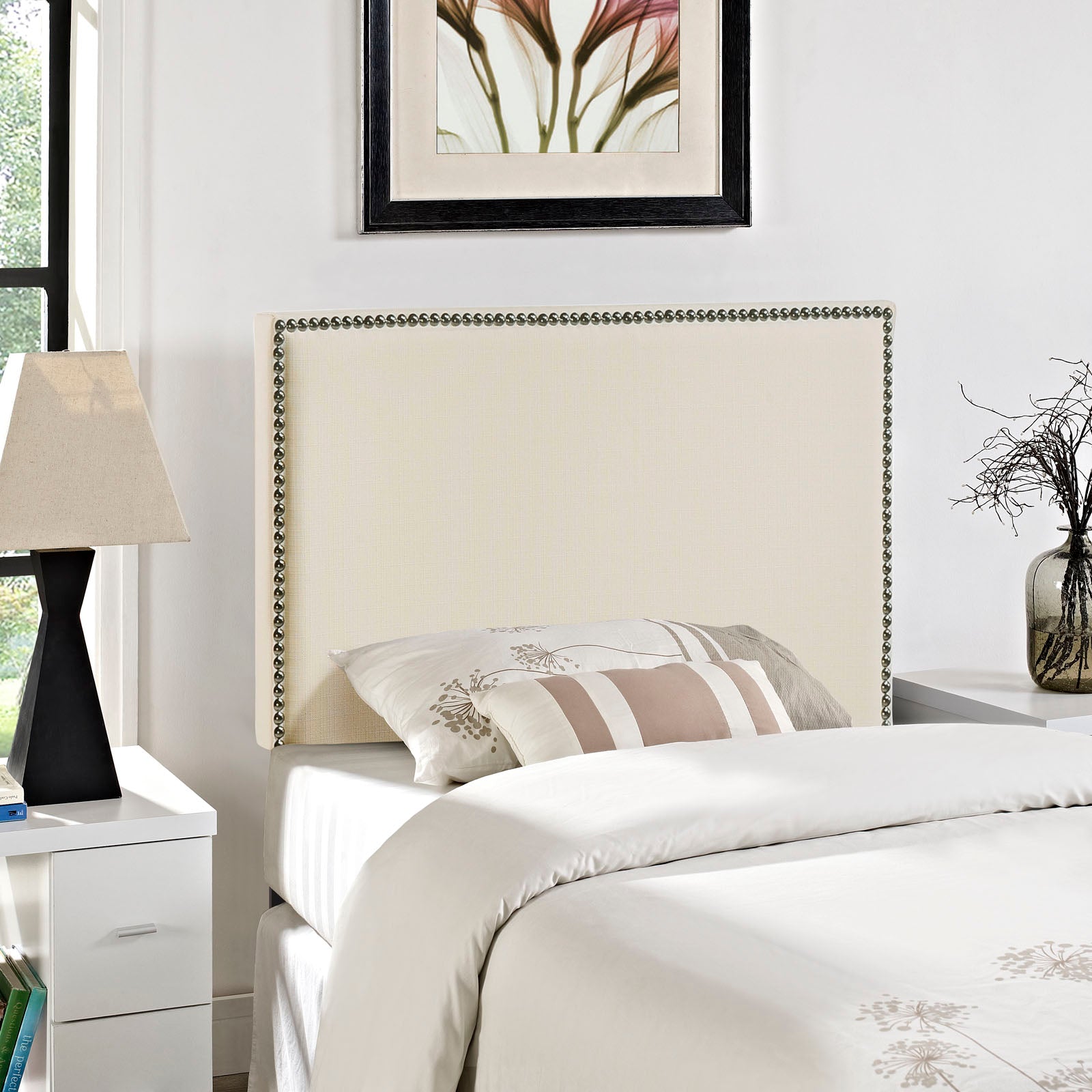 Region Nailhead Twin Upholstered Headboard - East Shore Modern Home Furnishings