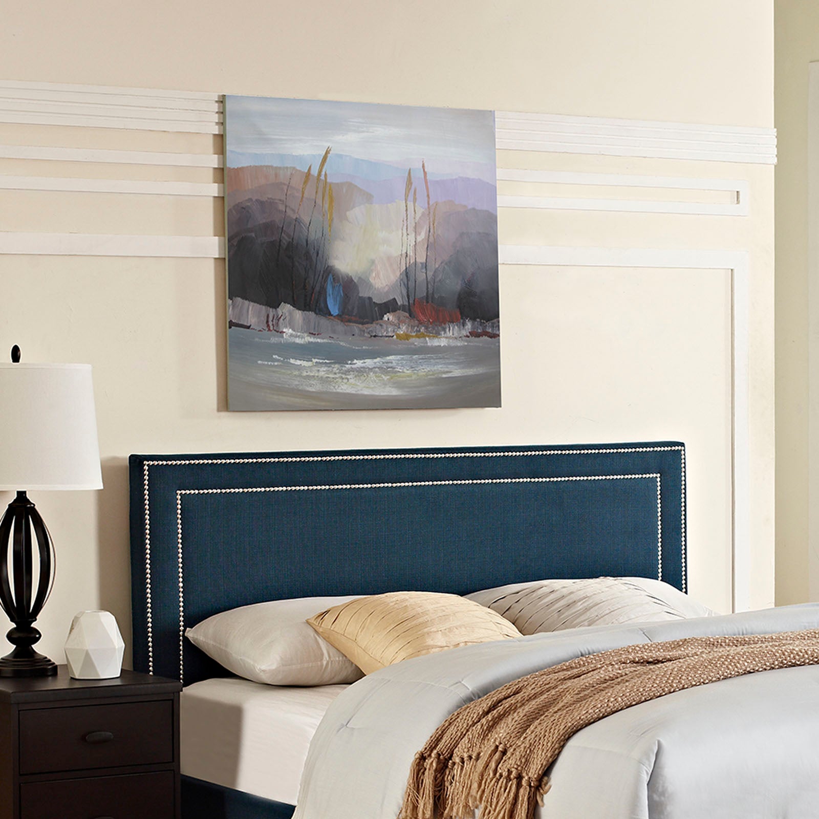 Jessamine Queen Upholstered Fabric Headboard