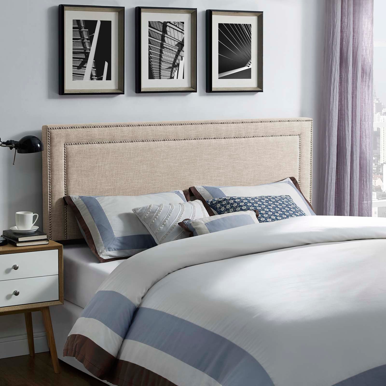Jessamine Queen Upholstered Fabric Headboard - East Shore Modern Home Furnishings